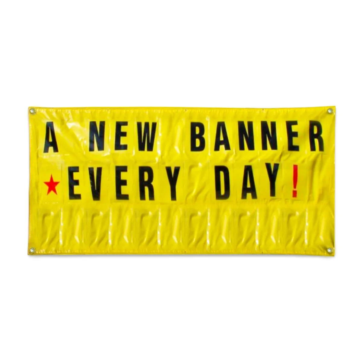 Yellow Vinyl Changeable Letter Banner - 5' x 10' 1