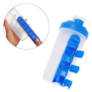 600ml Plastic Round Water Bottle With Detachable Pill Box 27