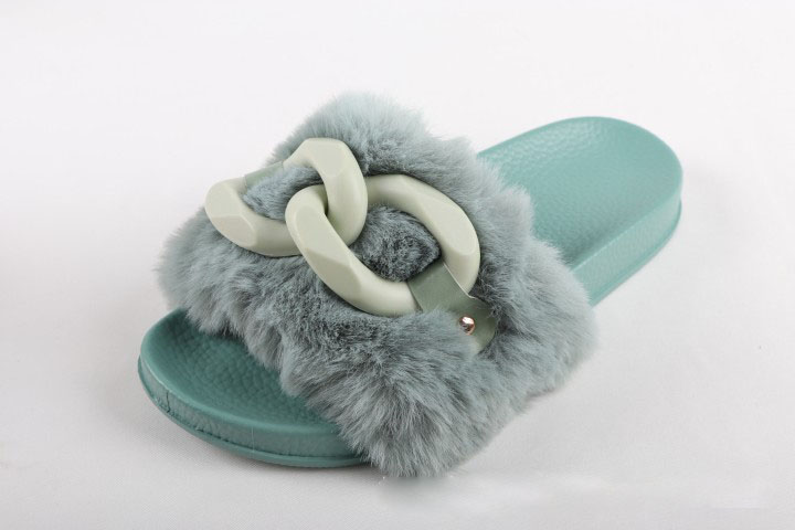Fuzzy Sandals Slippers Soft Slides Flat for Indoor/Outdoor 8