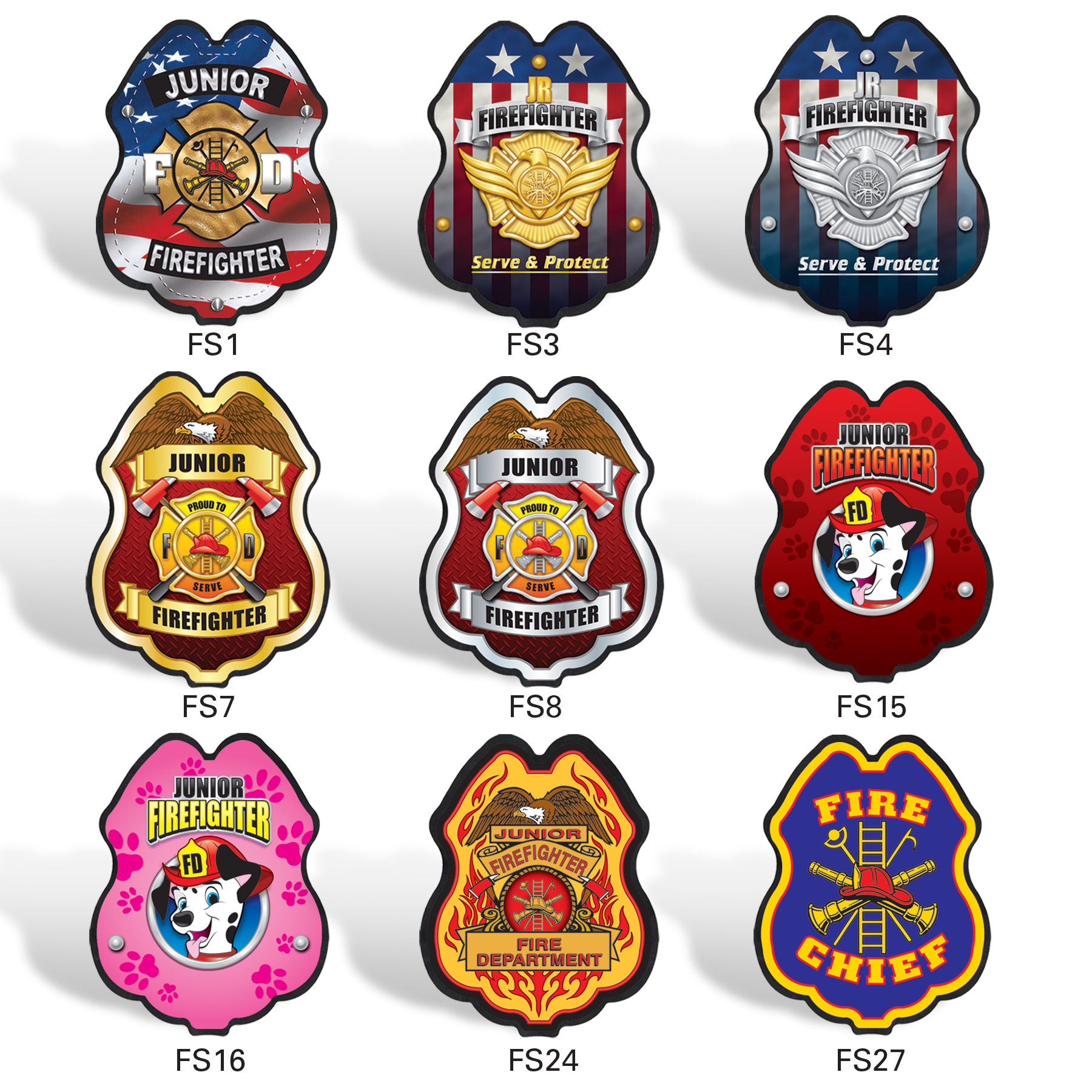 Custom Plastic Fireman's Badge 3