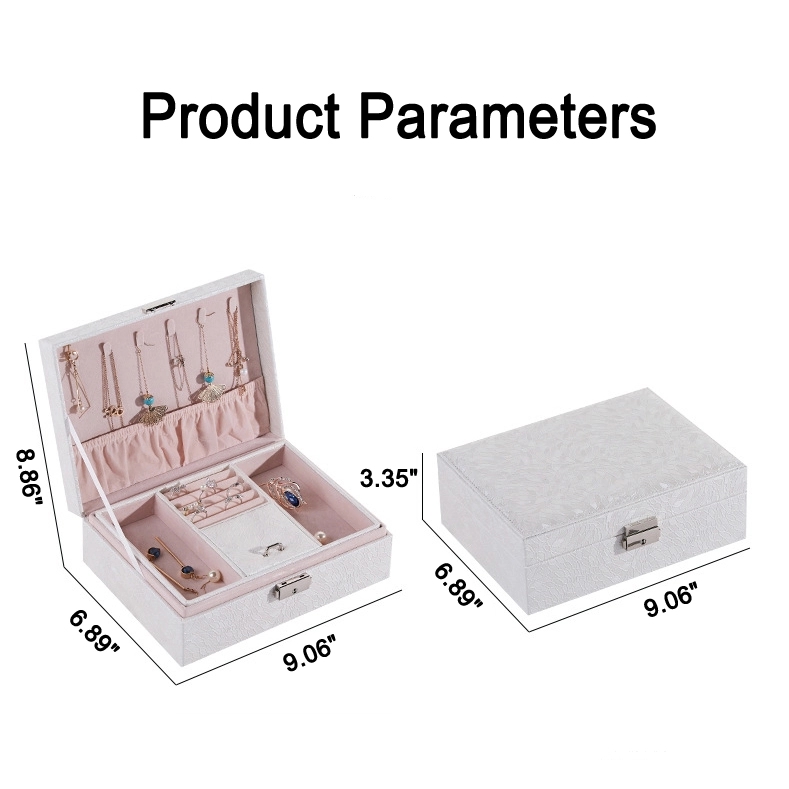 Custom Multi-Layer Jewelry Storage Organizer Box with Lock 6