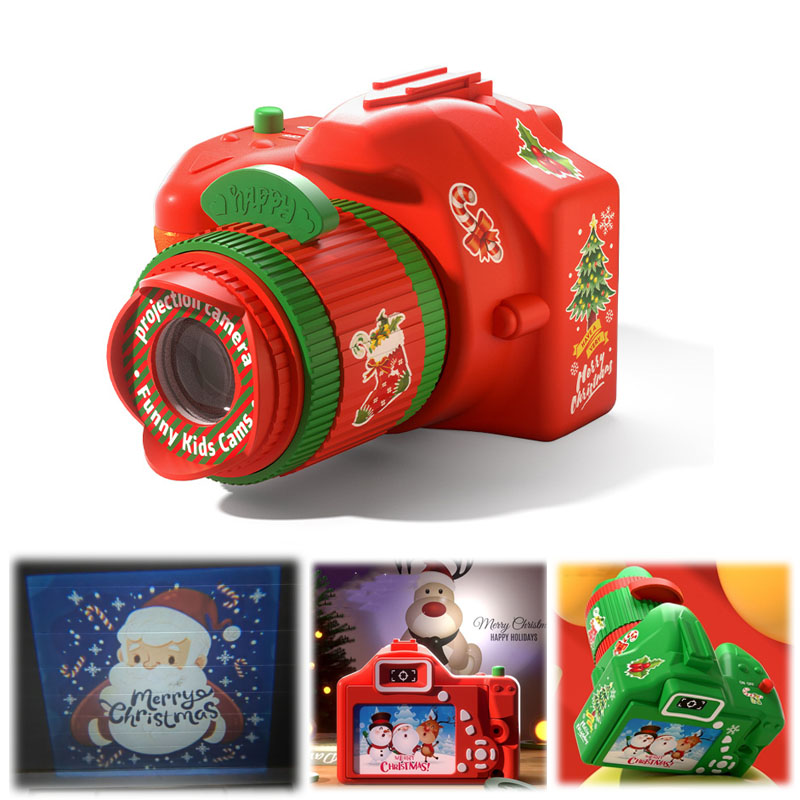 Mini Christmas Projection Camera Shape Children's Toy Gifts 5