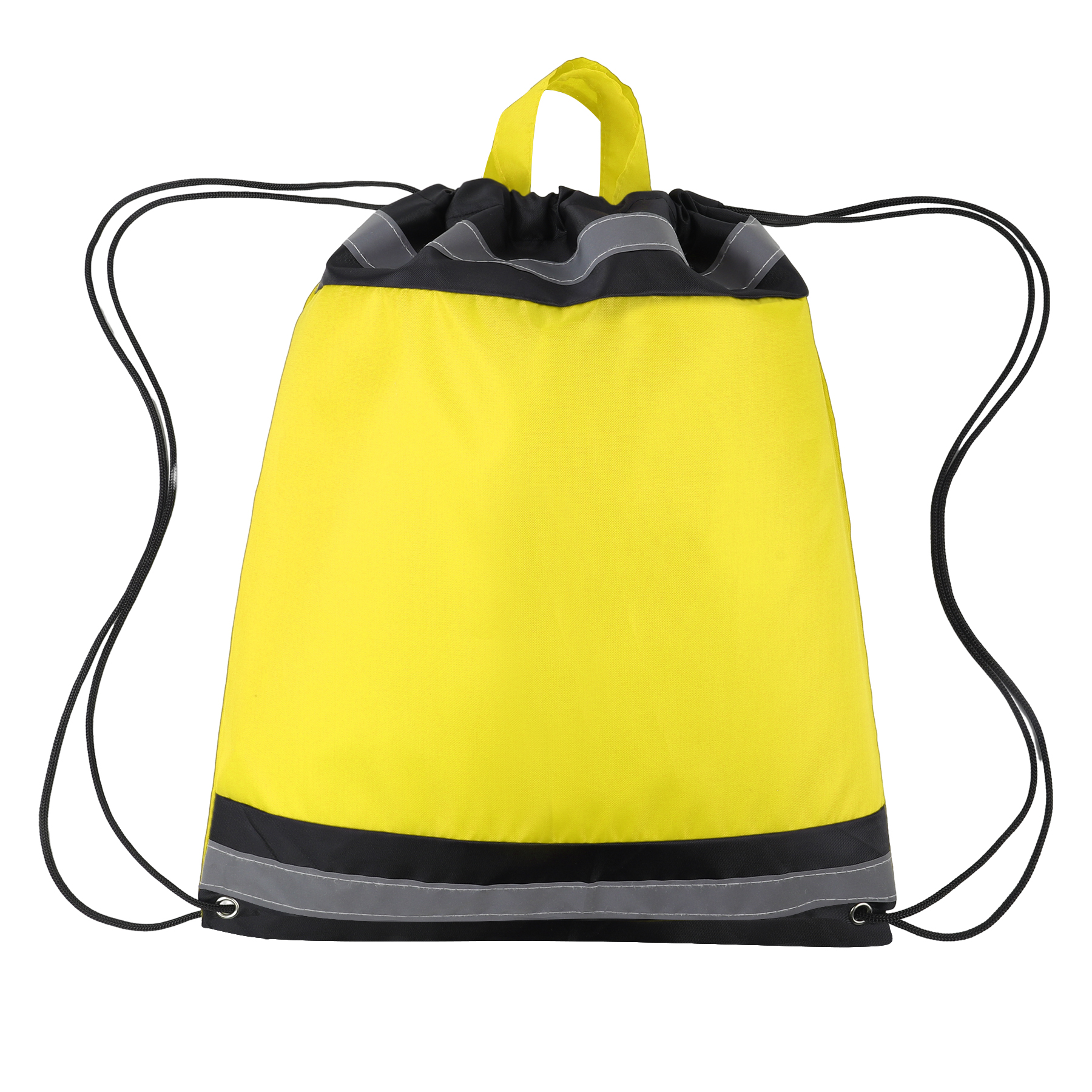 Small Reflective Polyester Drawstring Backpack 6