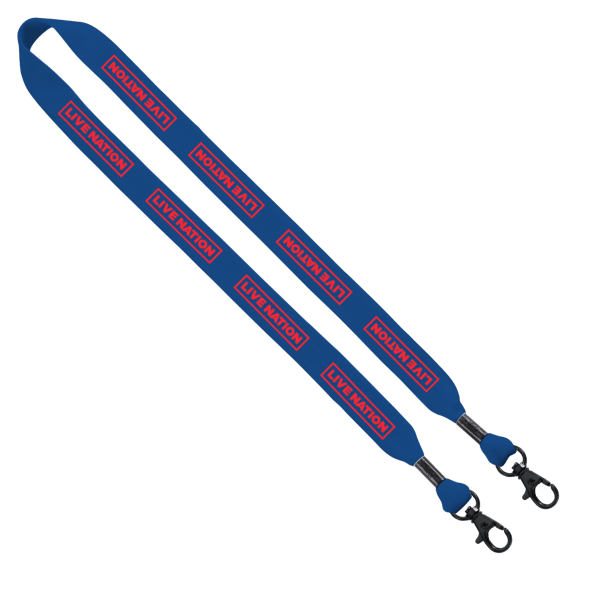 3/4" Cotton Double Lobster Clip Lanyard 48