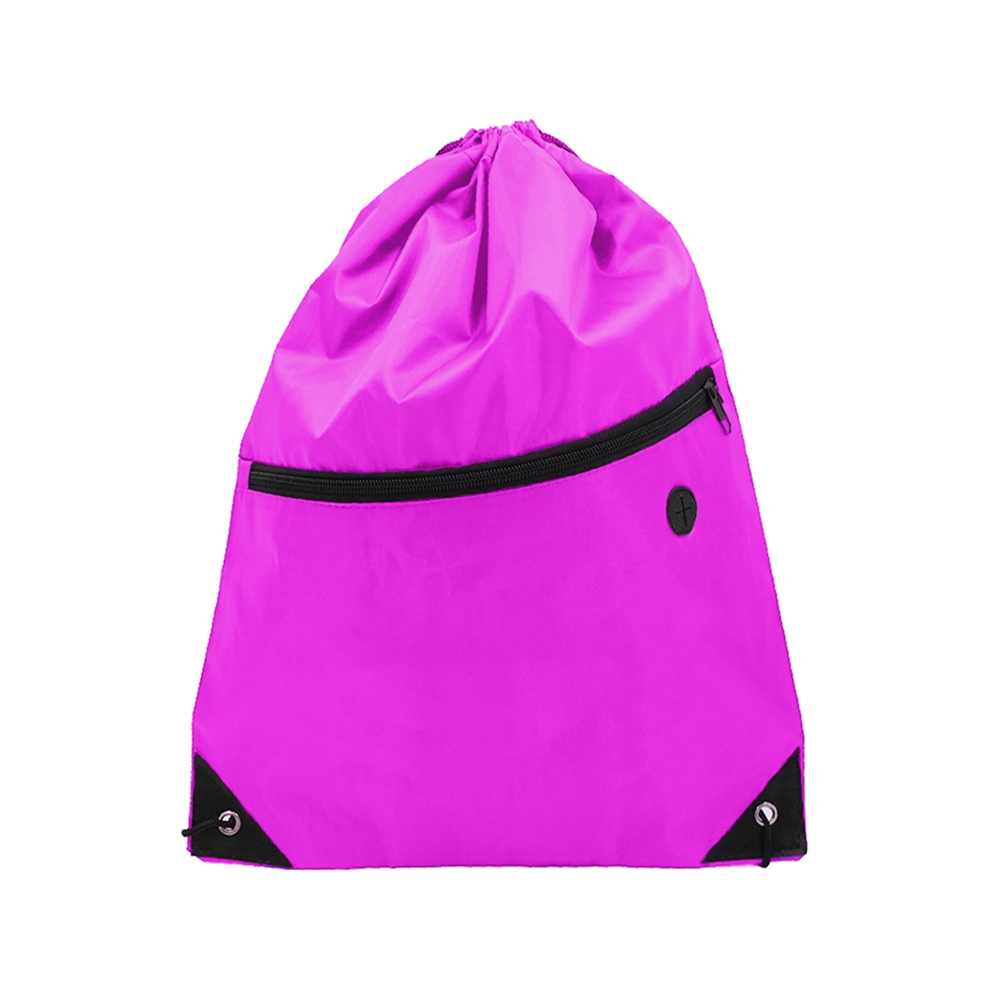 Foldable Drawstring Backpack with Zipper for Gym and Travel 4