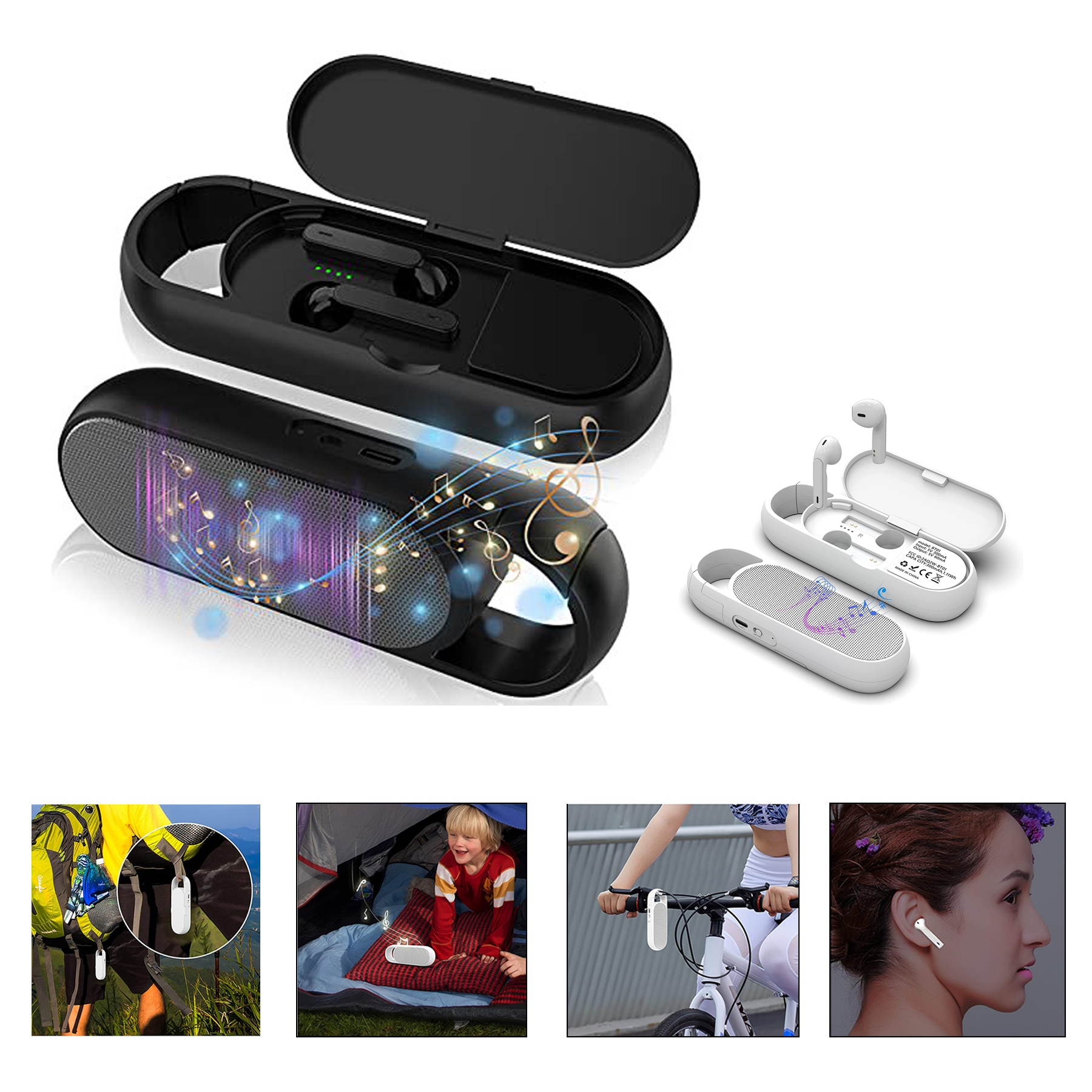 2 in 1 Sync True Wireless Ear Buds and Speaker 1