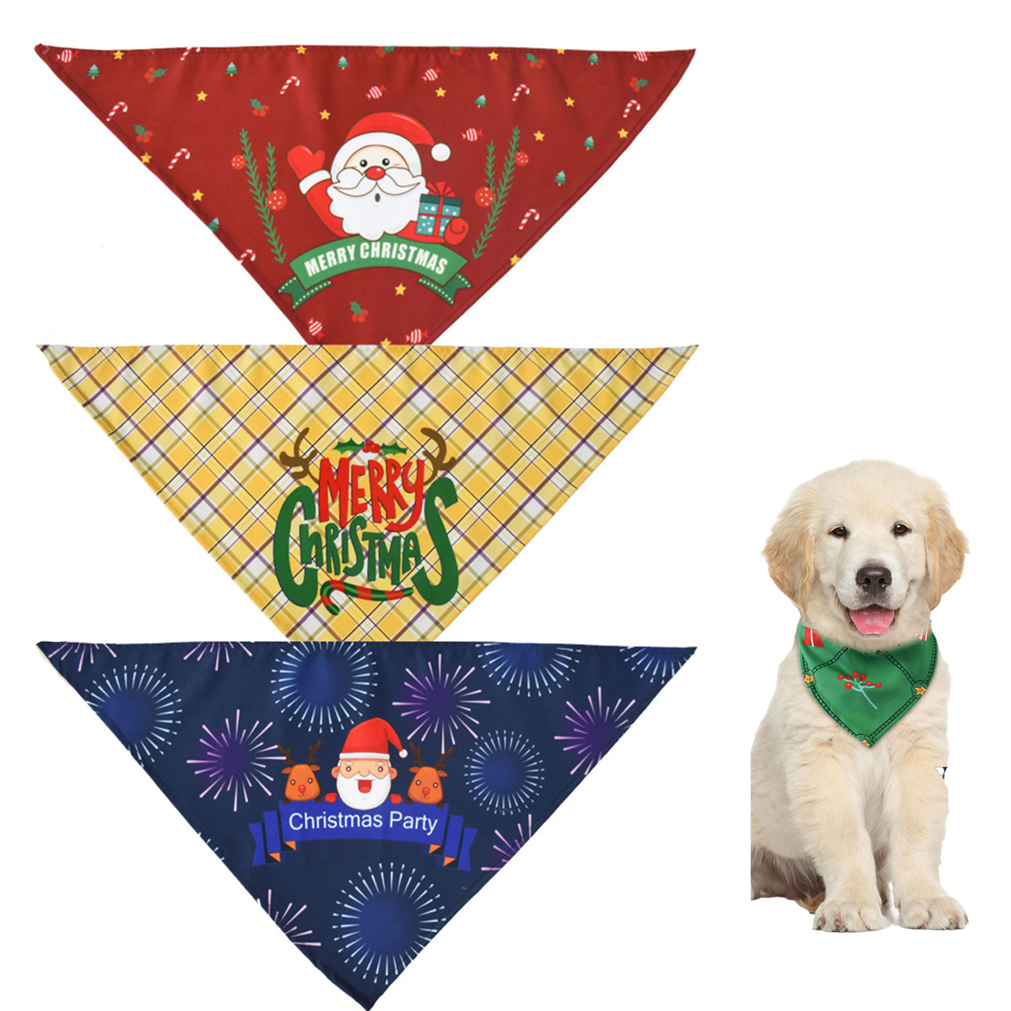 Christmas Dog Pet Scarf 2