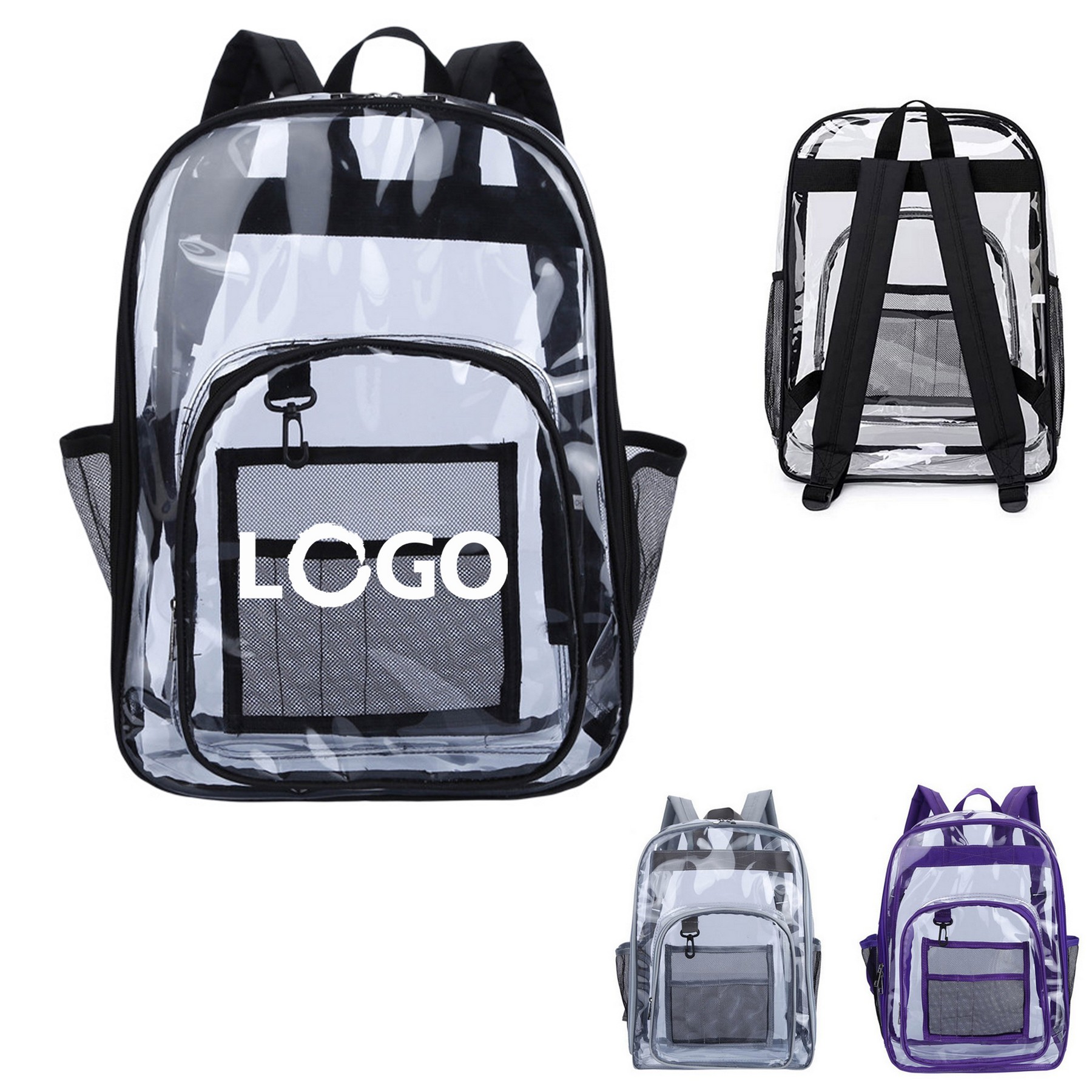 Waterproof Stadium Approved Heavy Duty Clear Backpack 1