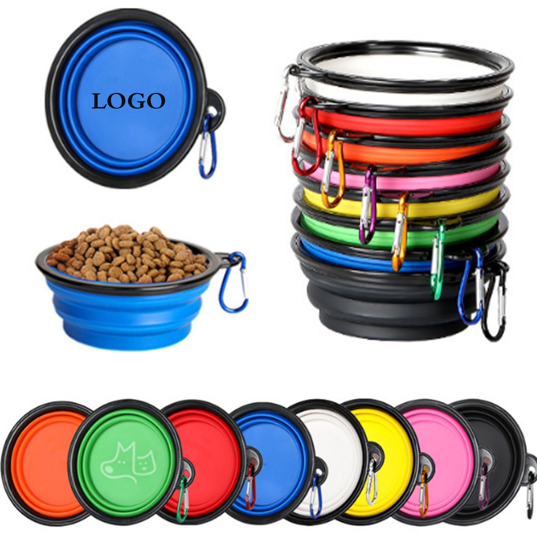 Collapsible Dog Bowl with Carabiner