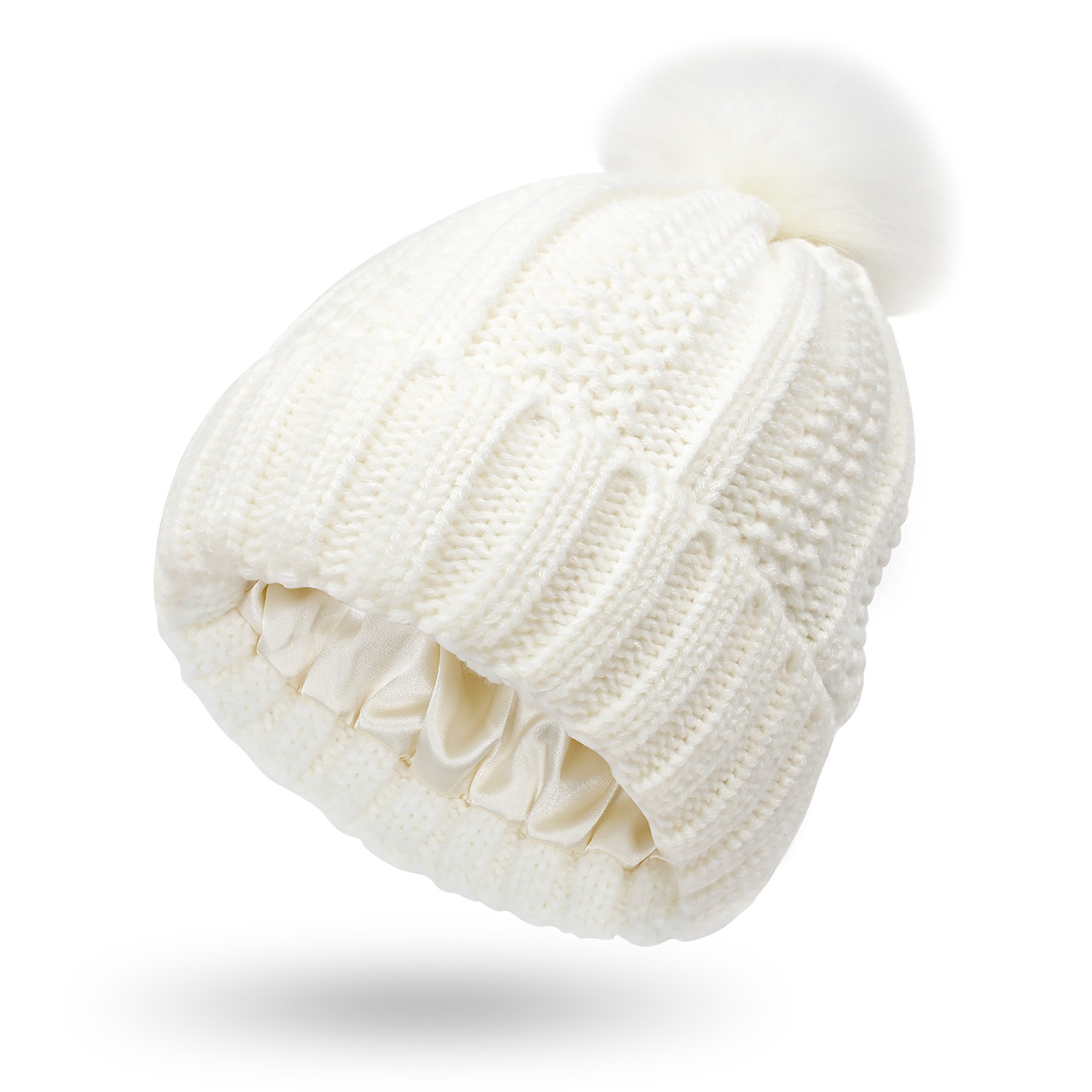 Winter Knitted Beanie With Pompom 2