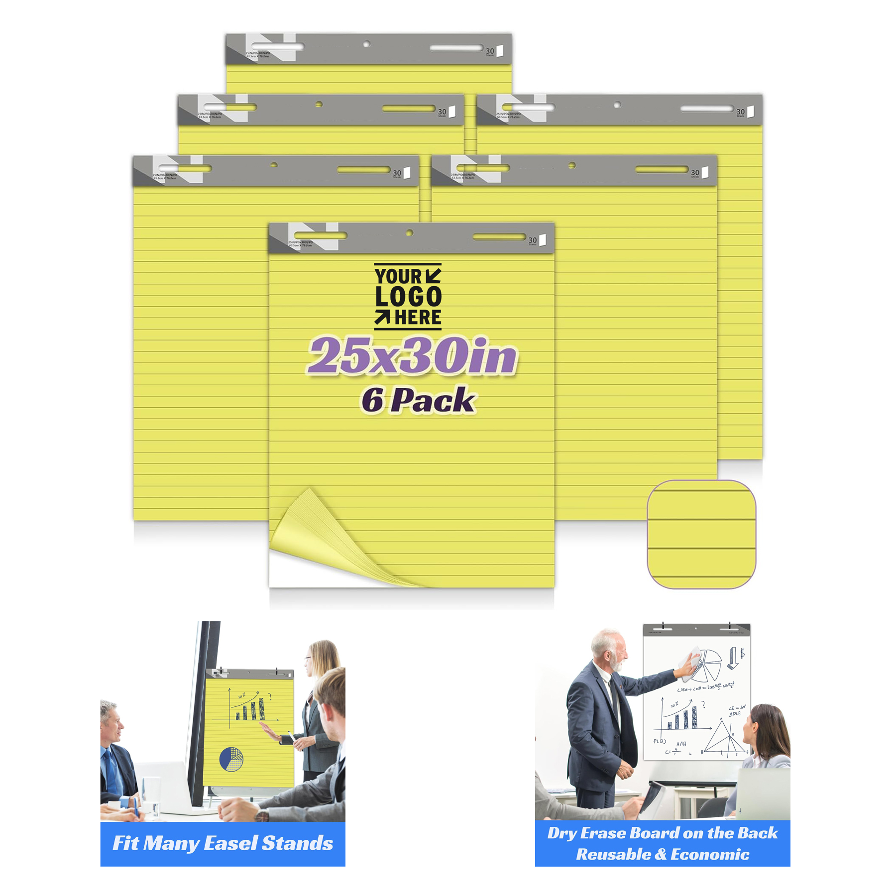 25" x 30" 30 Sheets Sticky Easel Pad 2