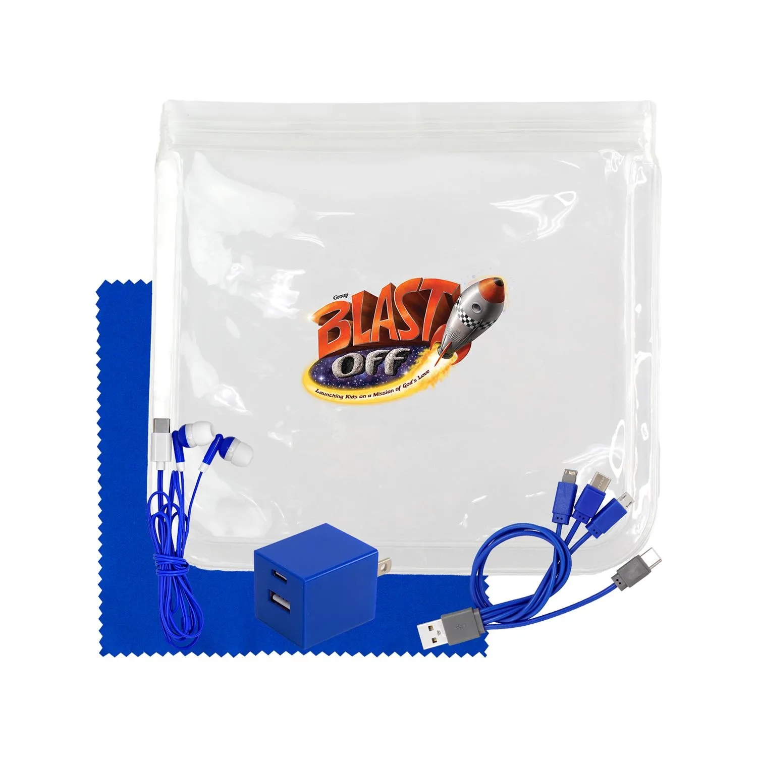 Clear Wall, Cable, Ear Bud & Cloth Set 16