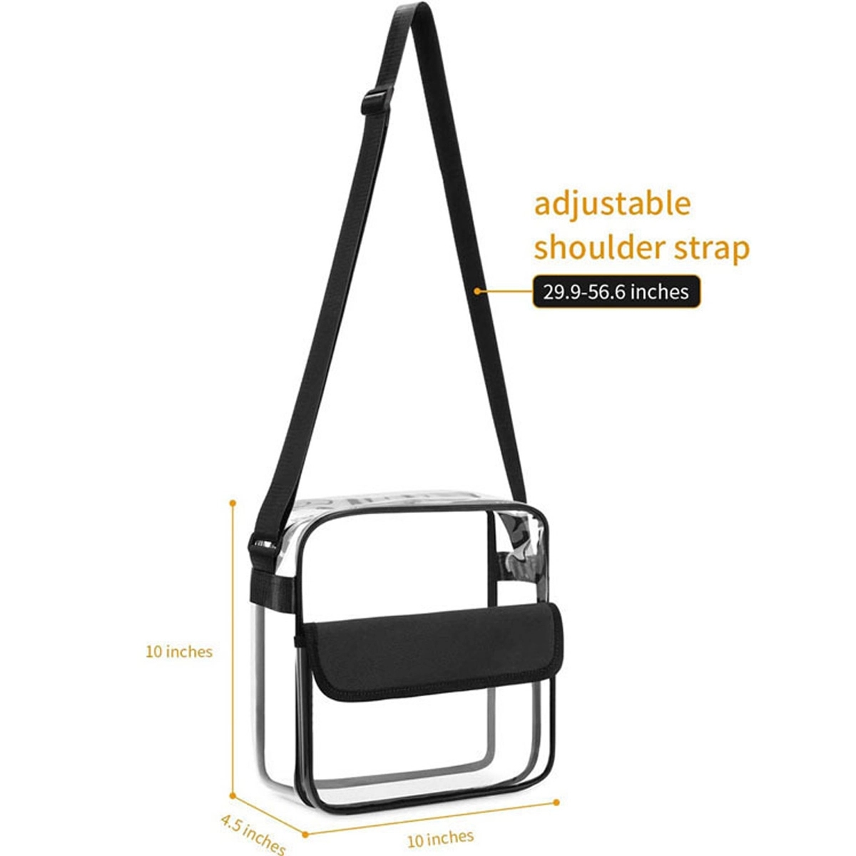 Custom Large Durble Transparent PVC Shoulder Bag 5