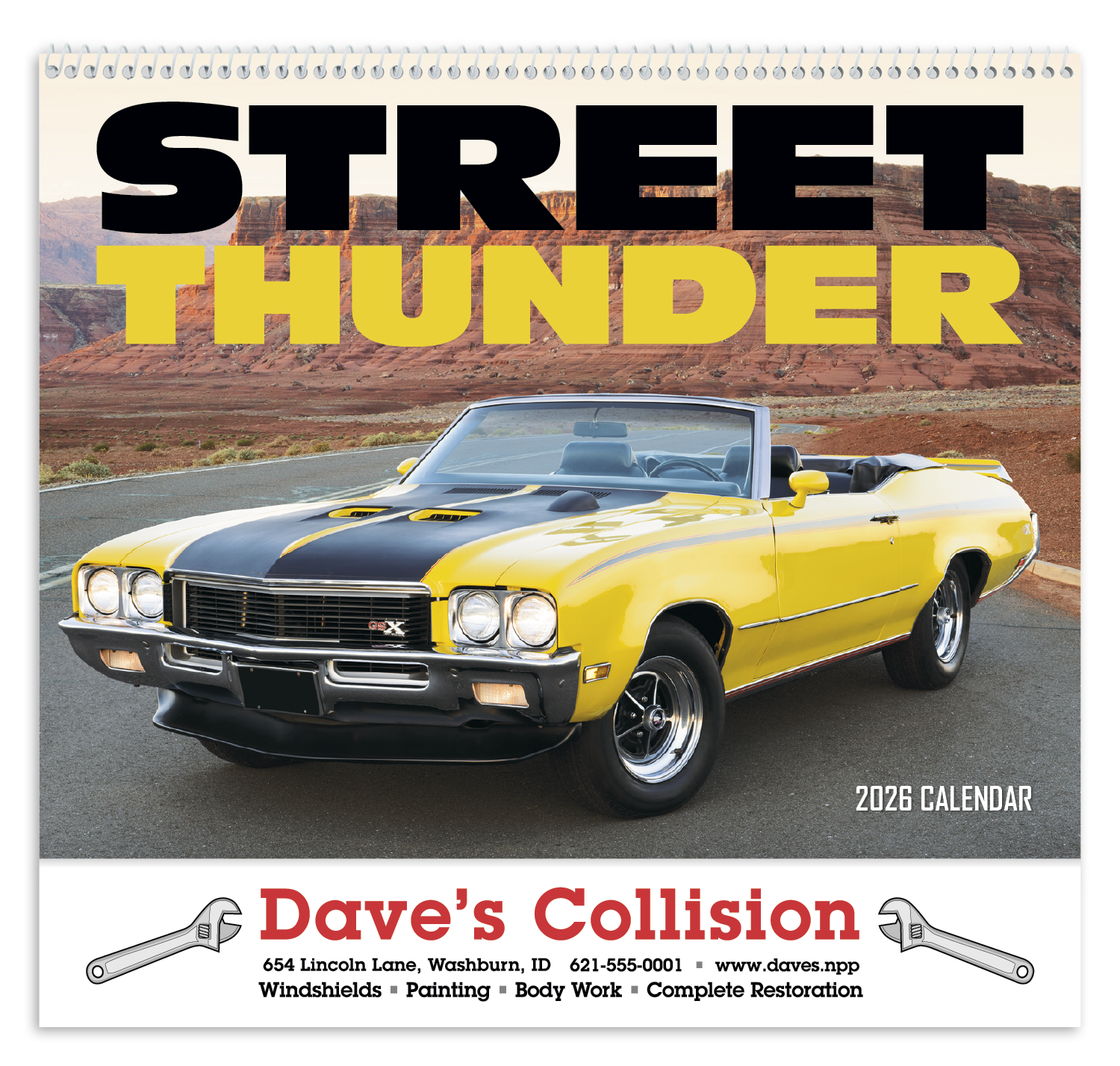 HotLine® Products Street Thunder Appointment Calendar - Spiral 58