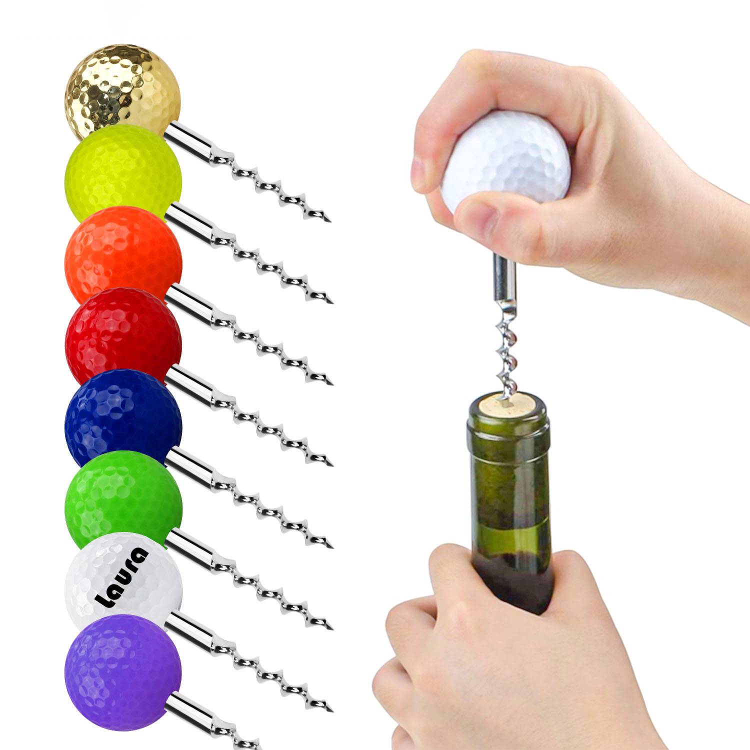 Golf Ball Wine Bottle Opener 2