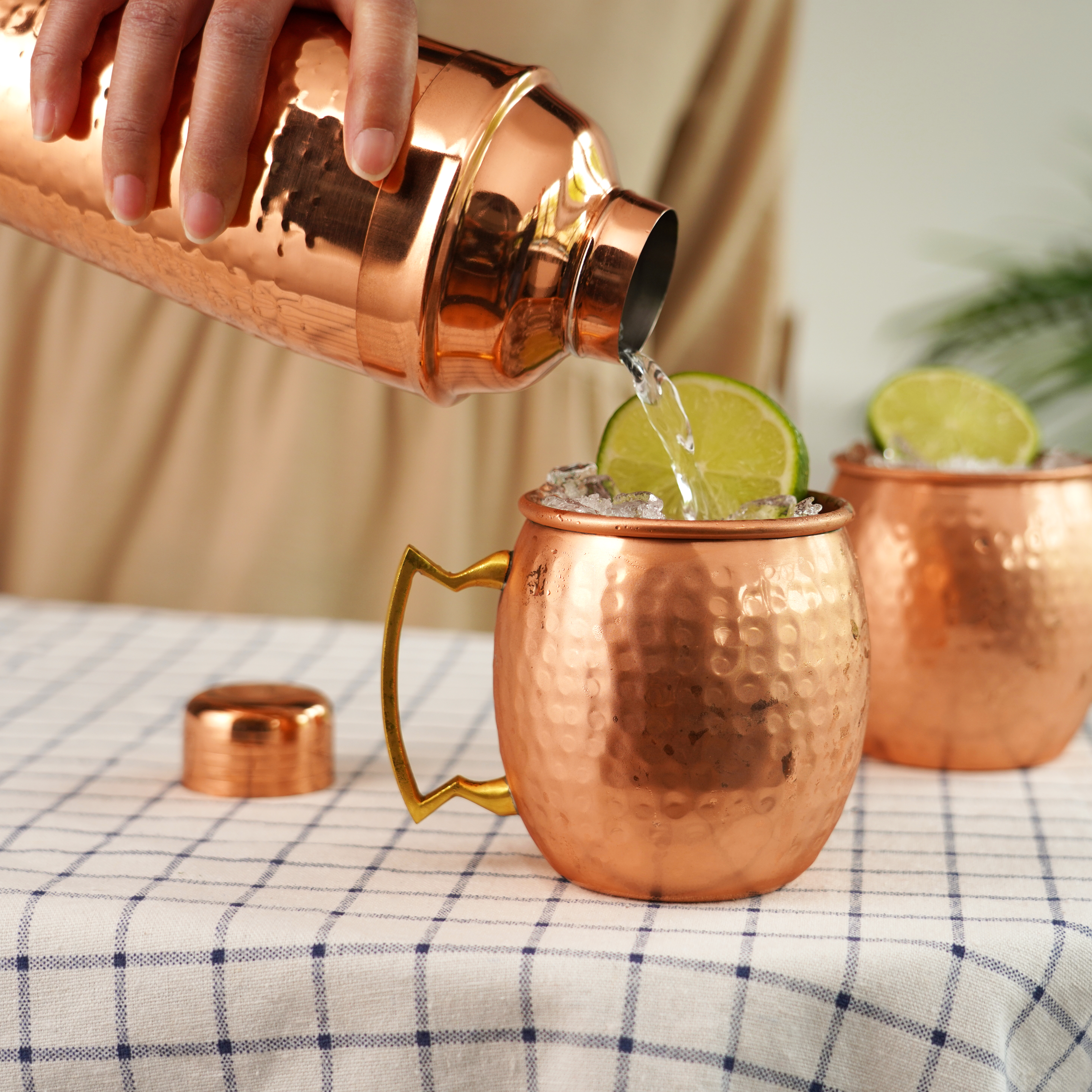Twine Living® Hammered Copper Bar Set 8