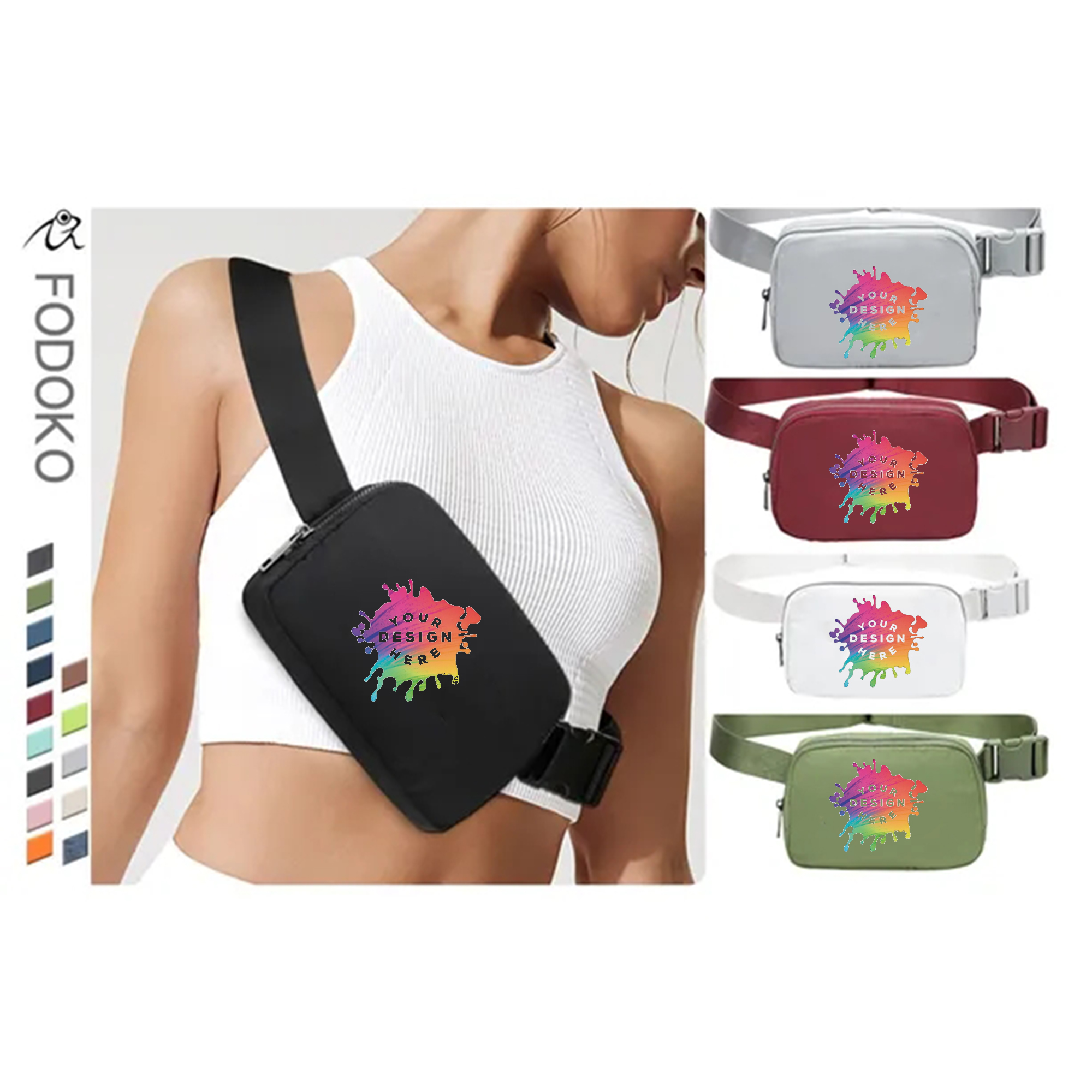 Full Color Polyester Sport Waist Pack MOQ 50 3
