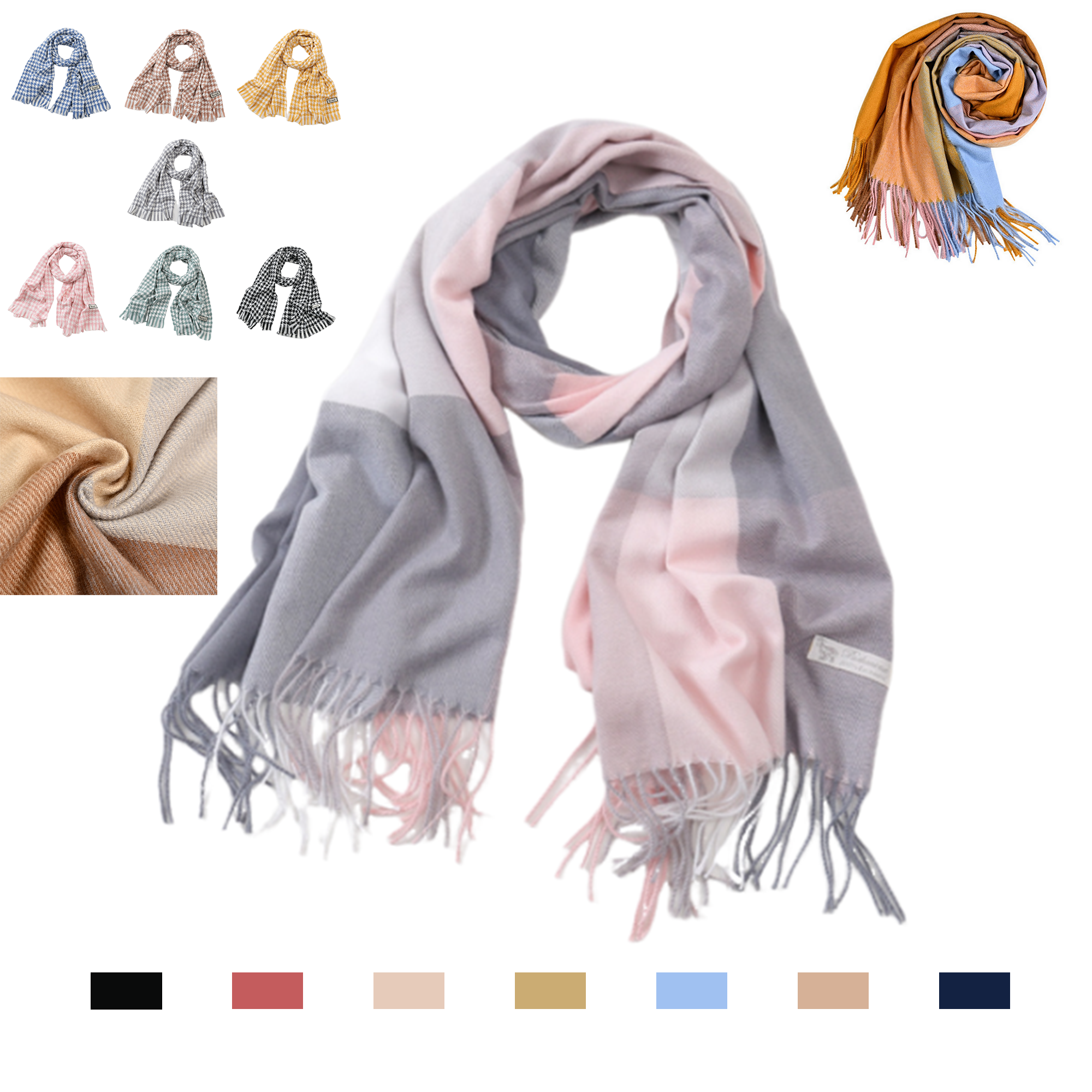 Cashmere Shawl Winter Scarf 2