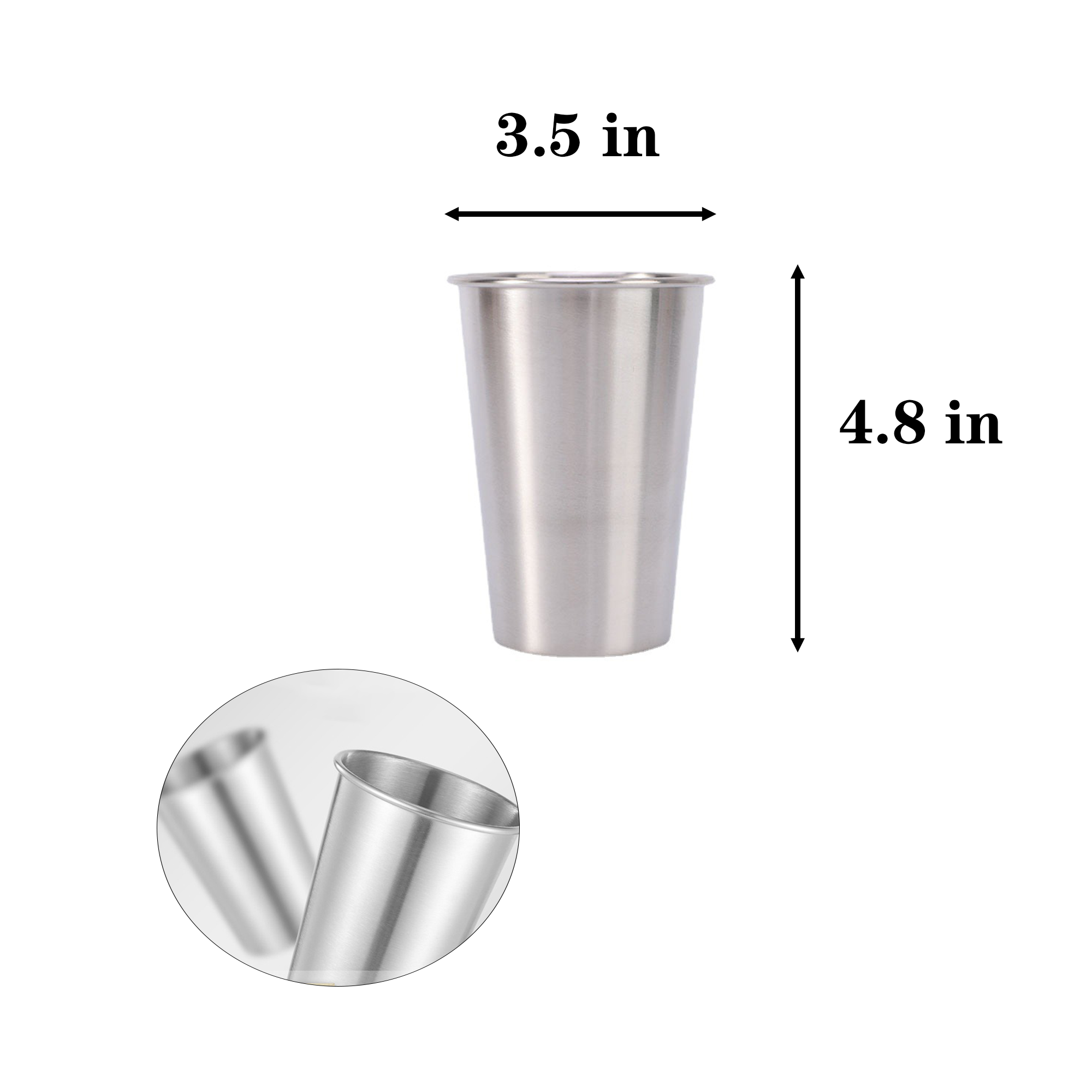 16 oz Stainless Steel Water Cup 3