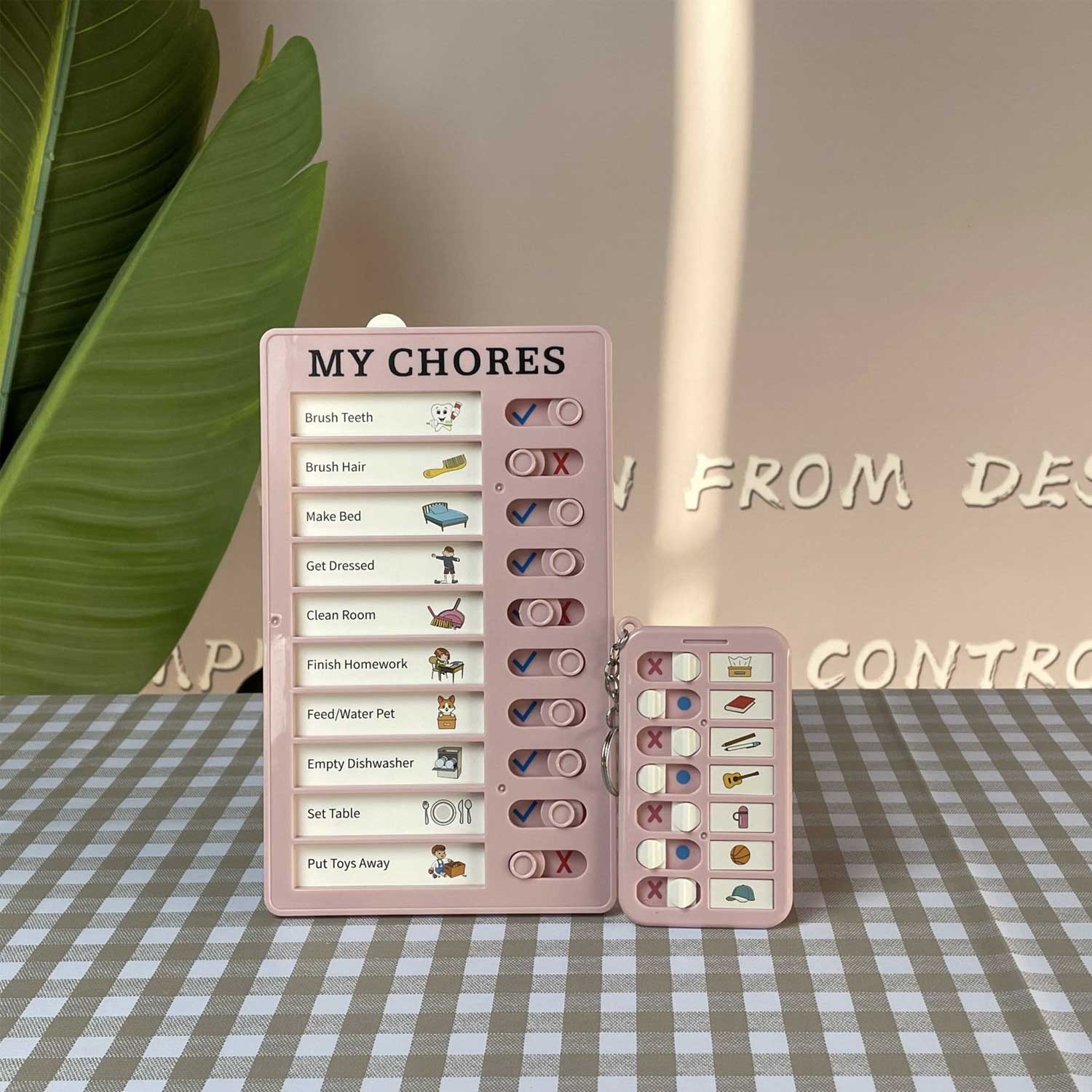 Kids Mini Reusable Time Management Daily Study Keychain 1