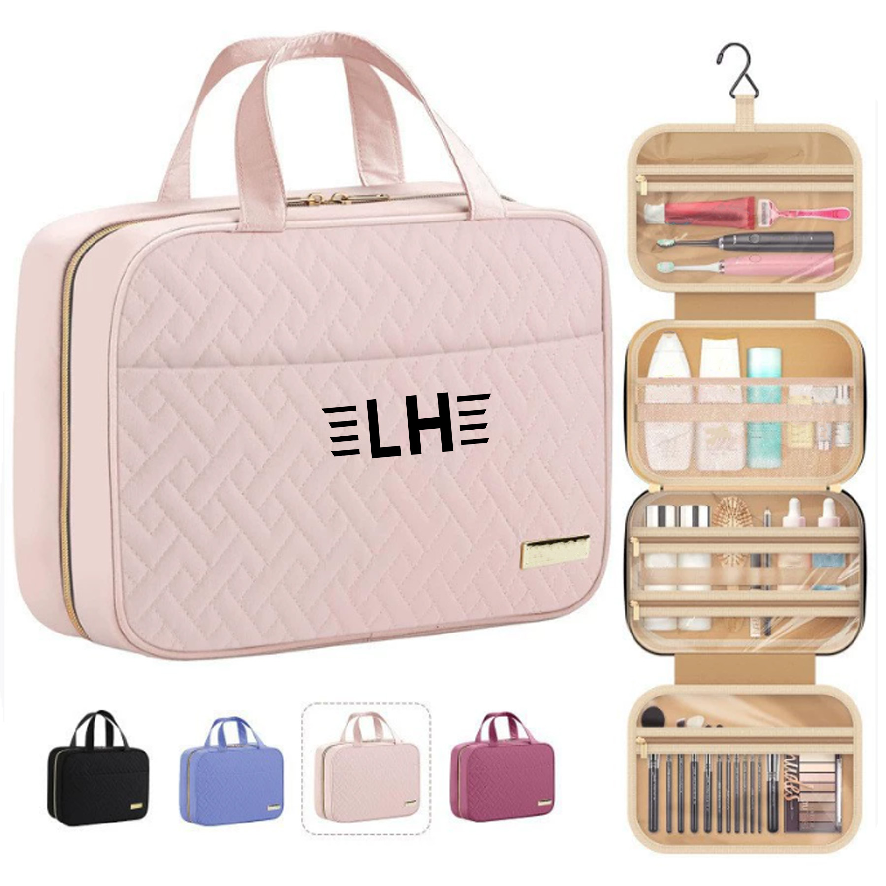 Travel Makeup Bag with Hooks 2