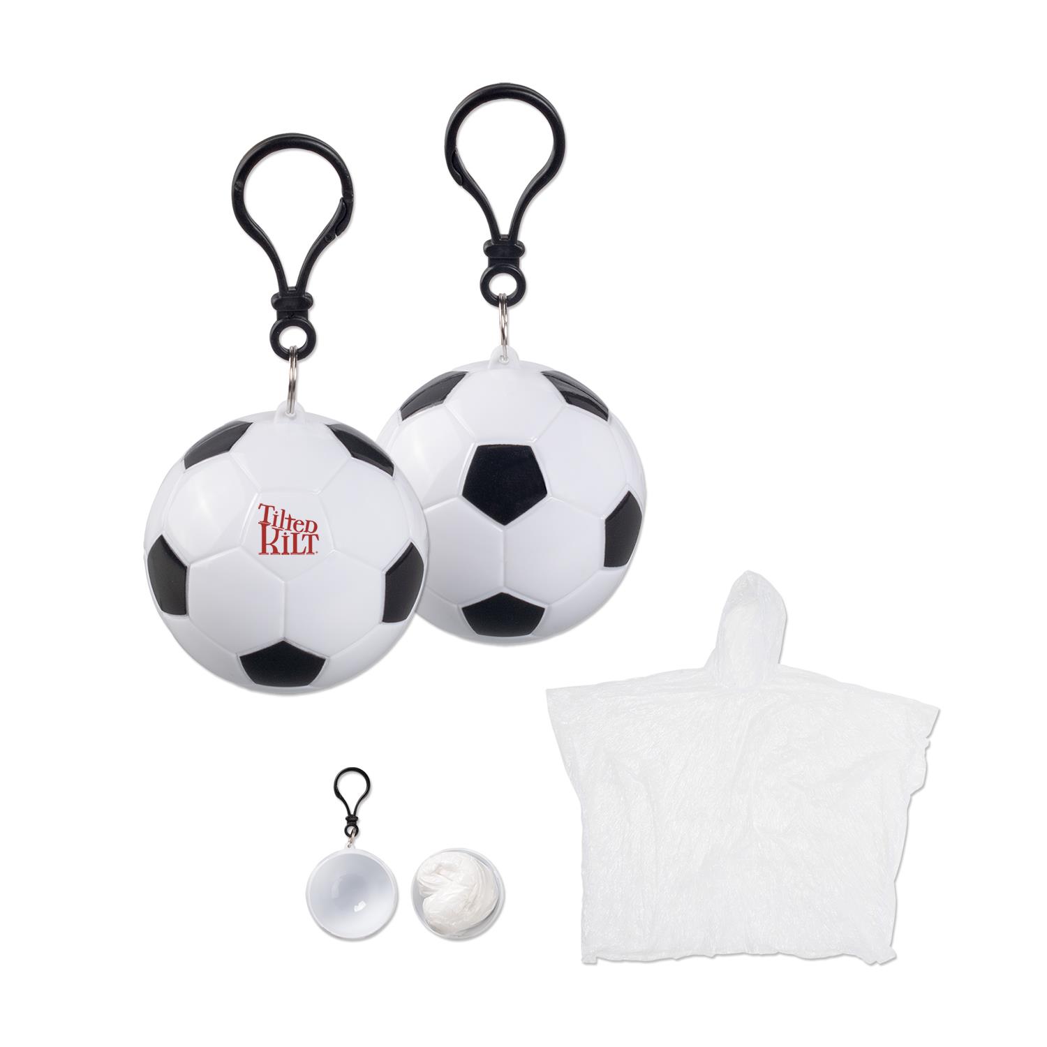 Soccer Rain Poncho in Ball Keychain 1