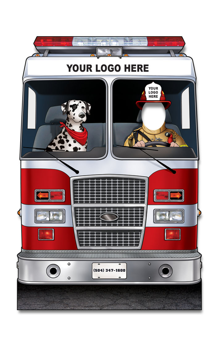 Fire Engine w/ Dalmatian Photo Prop