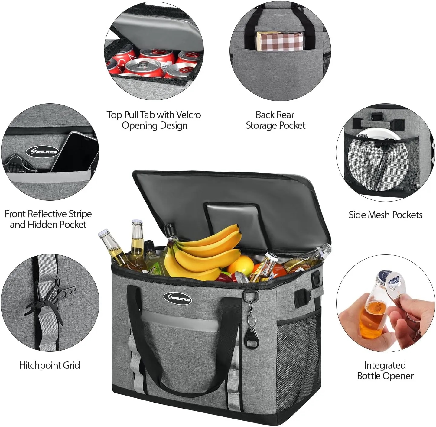 Large Leakproof Camping Cooler Lunch Bag 3