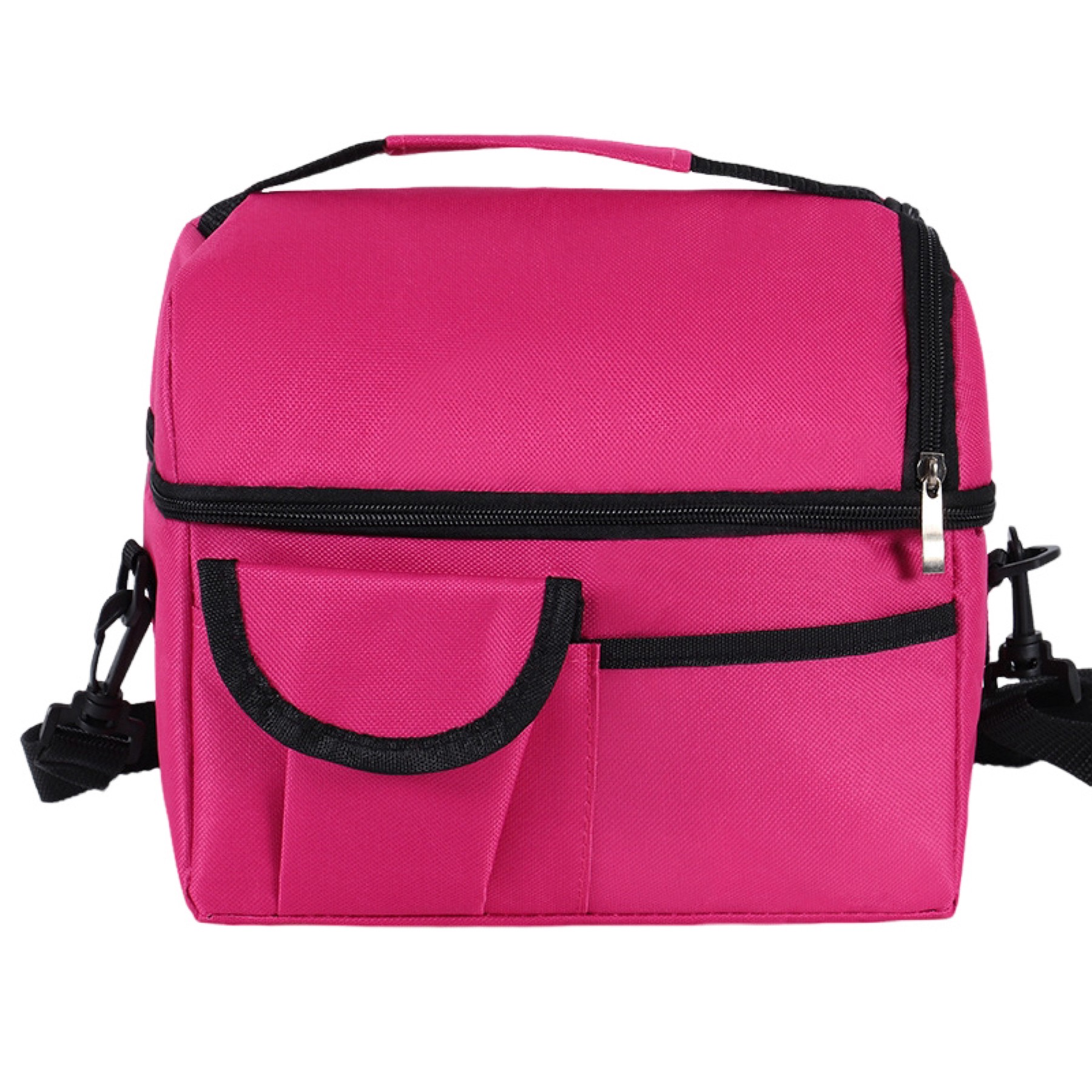Portable Insulated Cooler Lunch Bag With Side Pocket 4