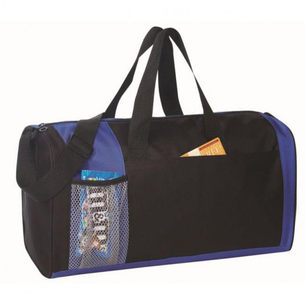 Poly Duffel Bags - Black w/ Royal 19" 2