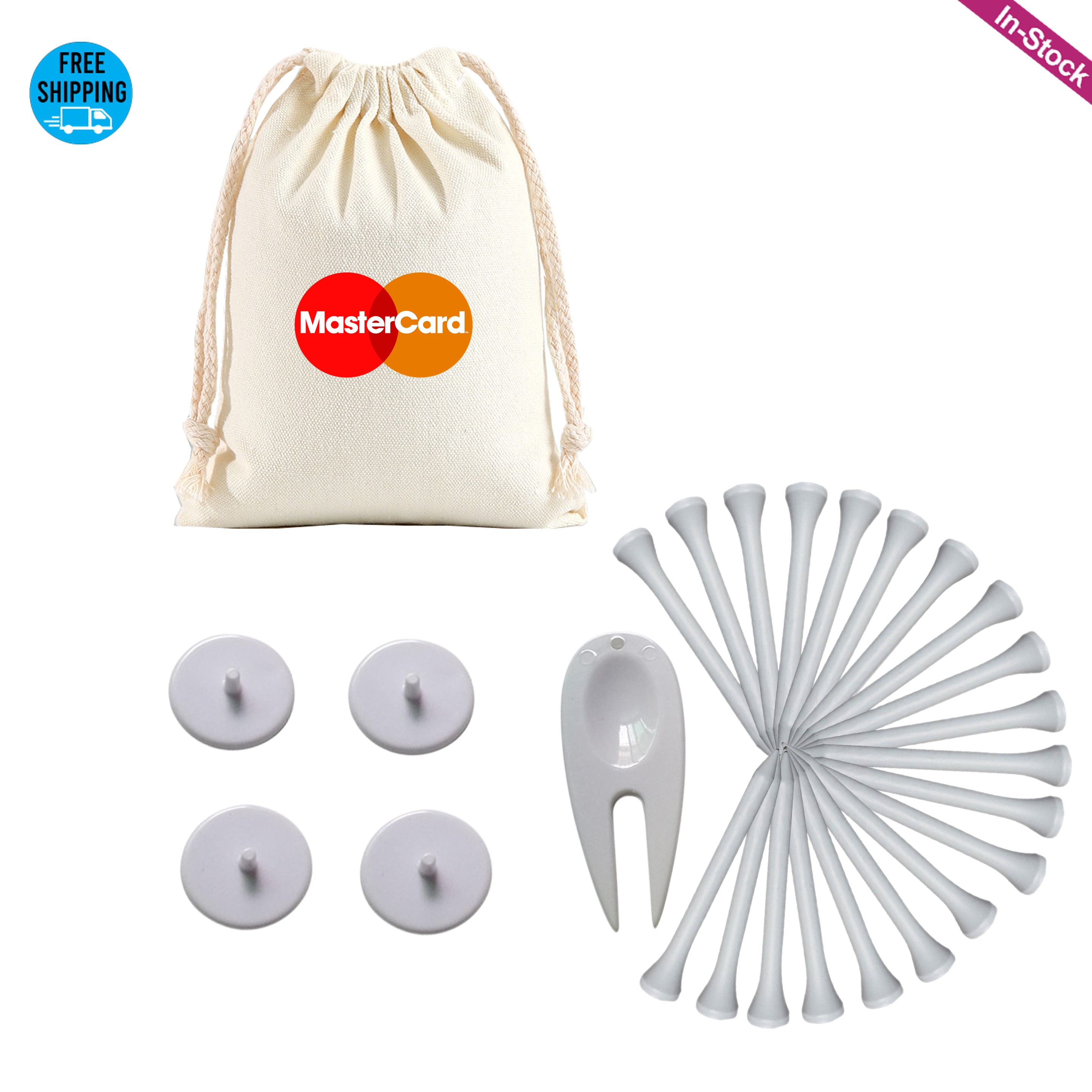 Golf Cotton Drawstring Pack Gift Sets 2