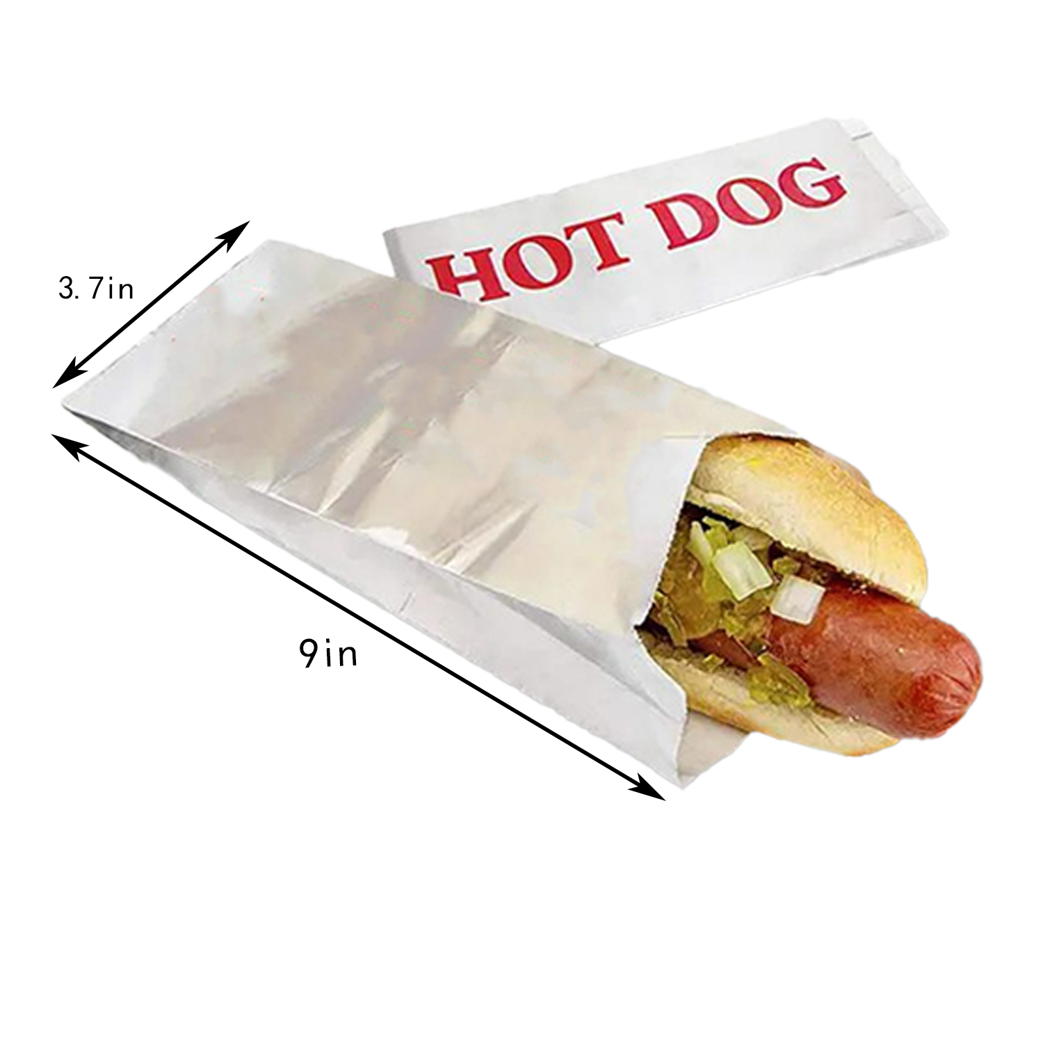 Disposable Grease Resistant Foil Hot Dog Bag 2