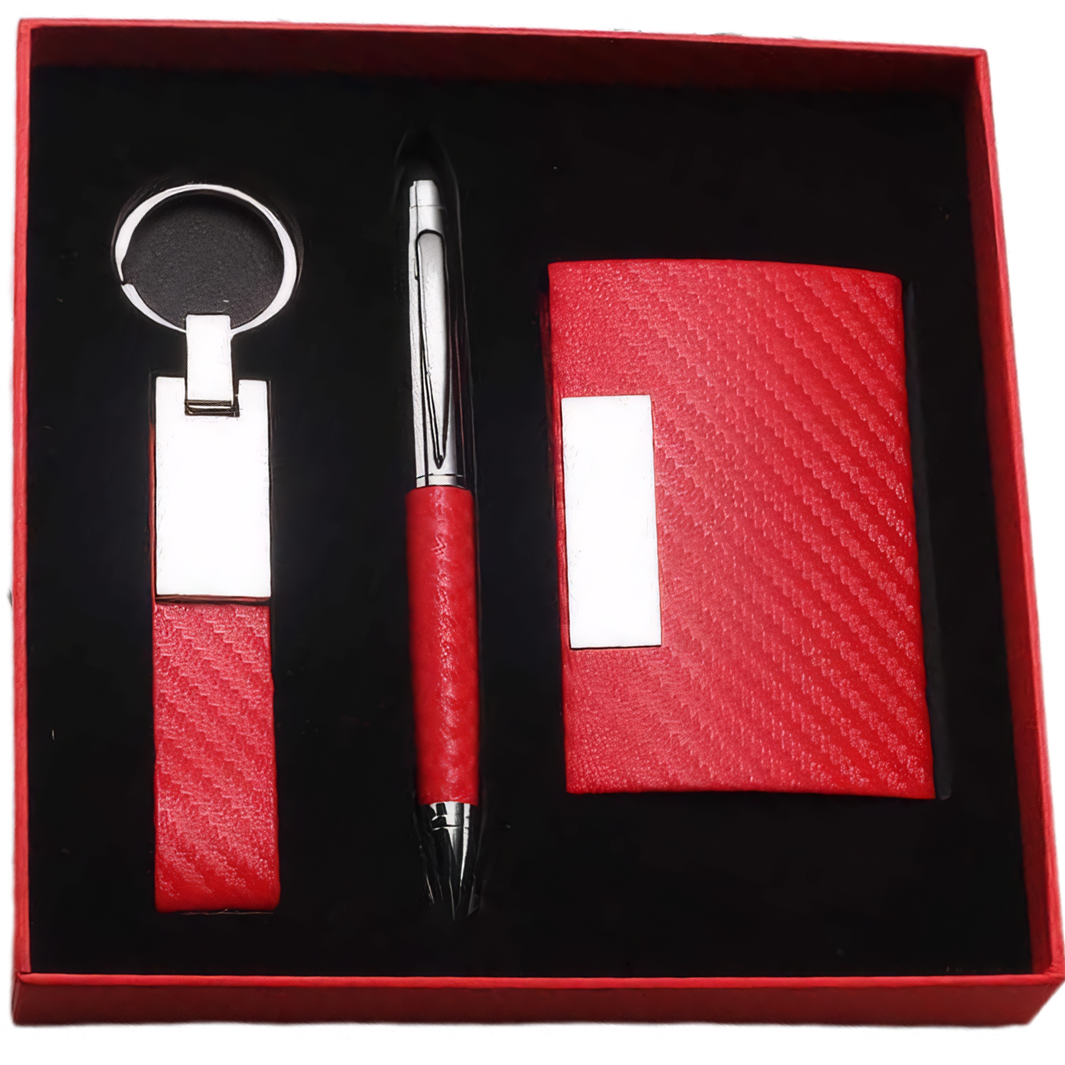 3Pcs Office Ballpoint Pen Card Case Keychain Gift Set 6