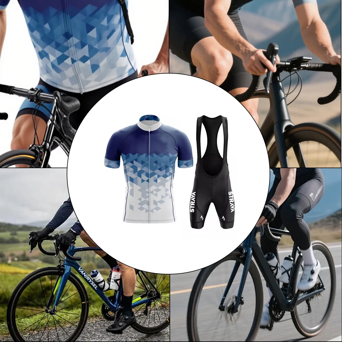 Breathable Cycling Jersey And Bib Shorts Set 6