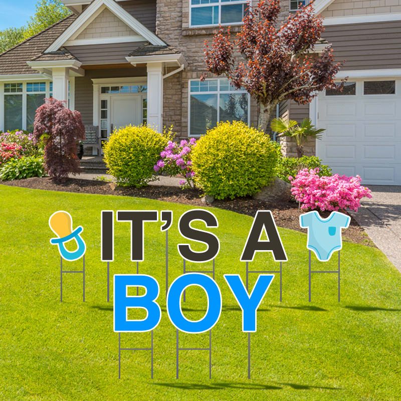 It's A Boy Yard Letters 3