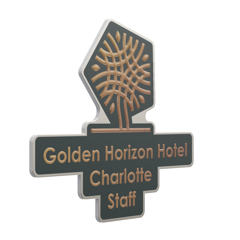 Texture Tone® Custom Shaped Name Badge (Standard) 16