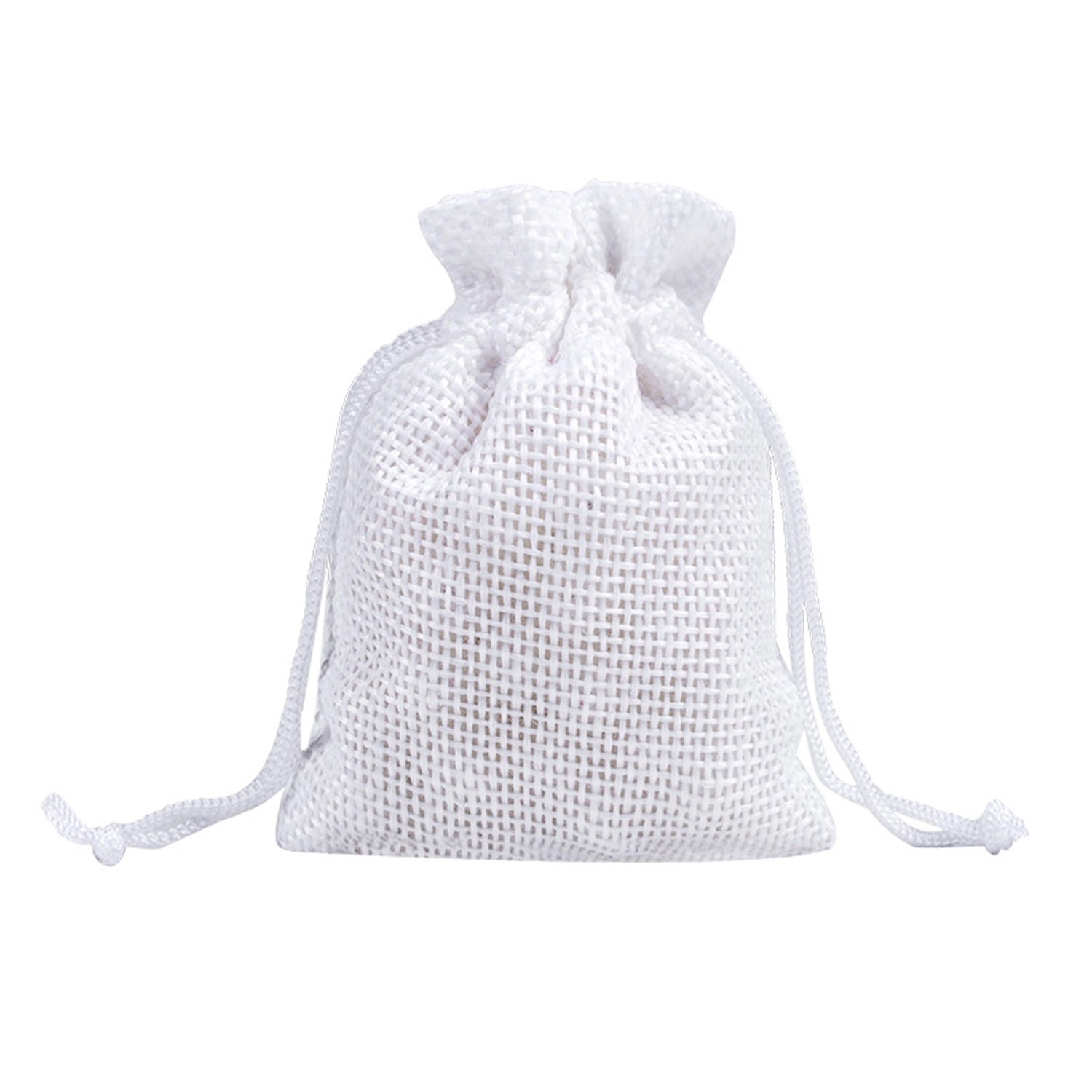 Medium Natural Burlap Pouches Jute Drawstring Bags 5" X 7" 11