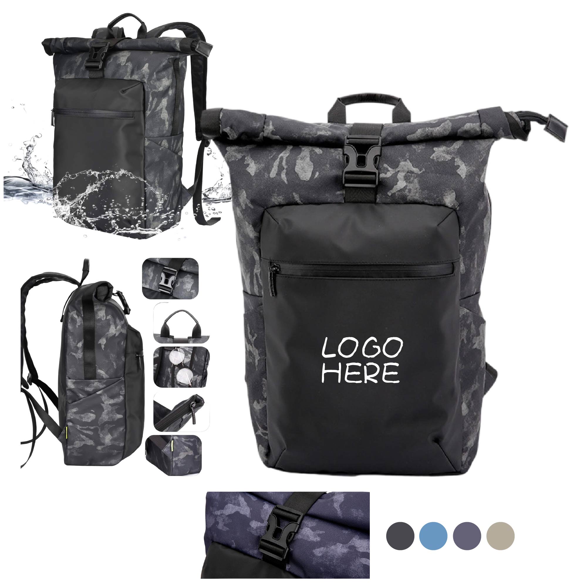 Waterproof Roll-Top Backpack 1
