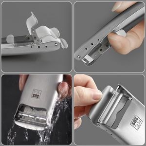 2 IN 1 Stainless Steel Fruit & Vegetable Peeler with Ring Holding Design 27