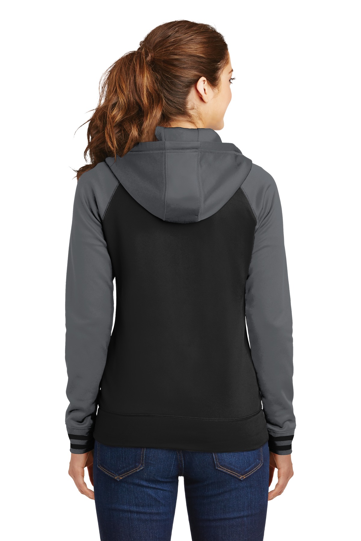Sport-Tek Women's Sport-Wick Varsity Fleece Full-Zip Hooded Jacket. LST236 40