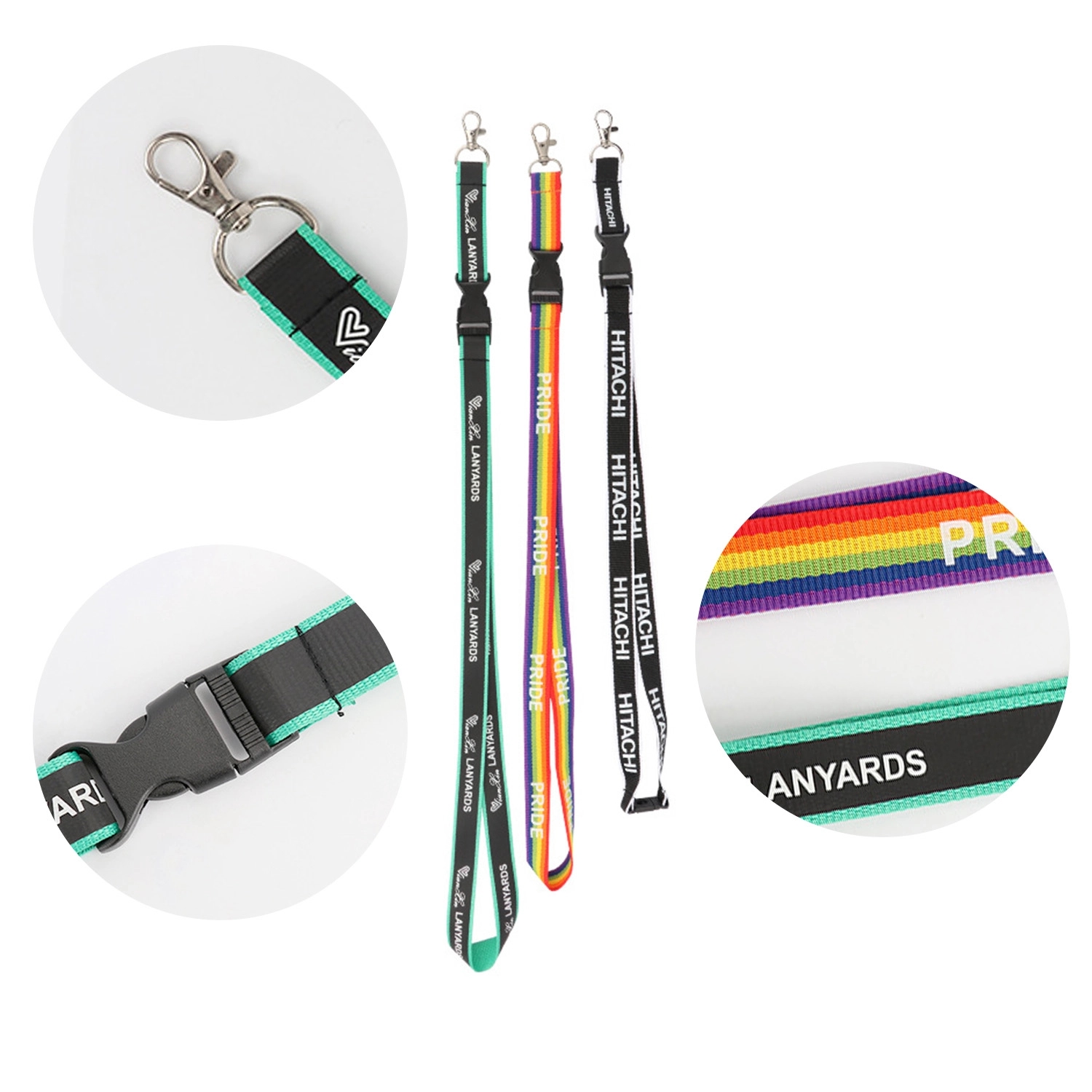Nylon Lanyard W/ Oval Hook & Release Buckle 2