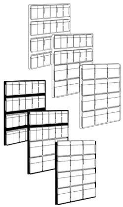 Wall Mount Adjustable for 12-24 Pockets Clear Back