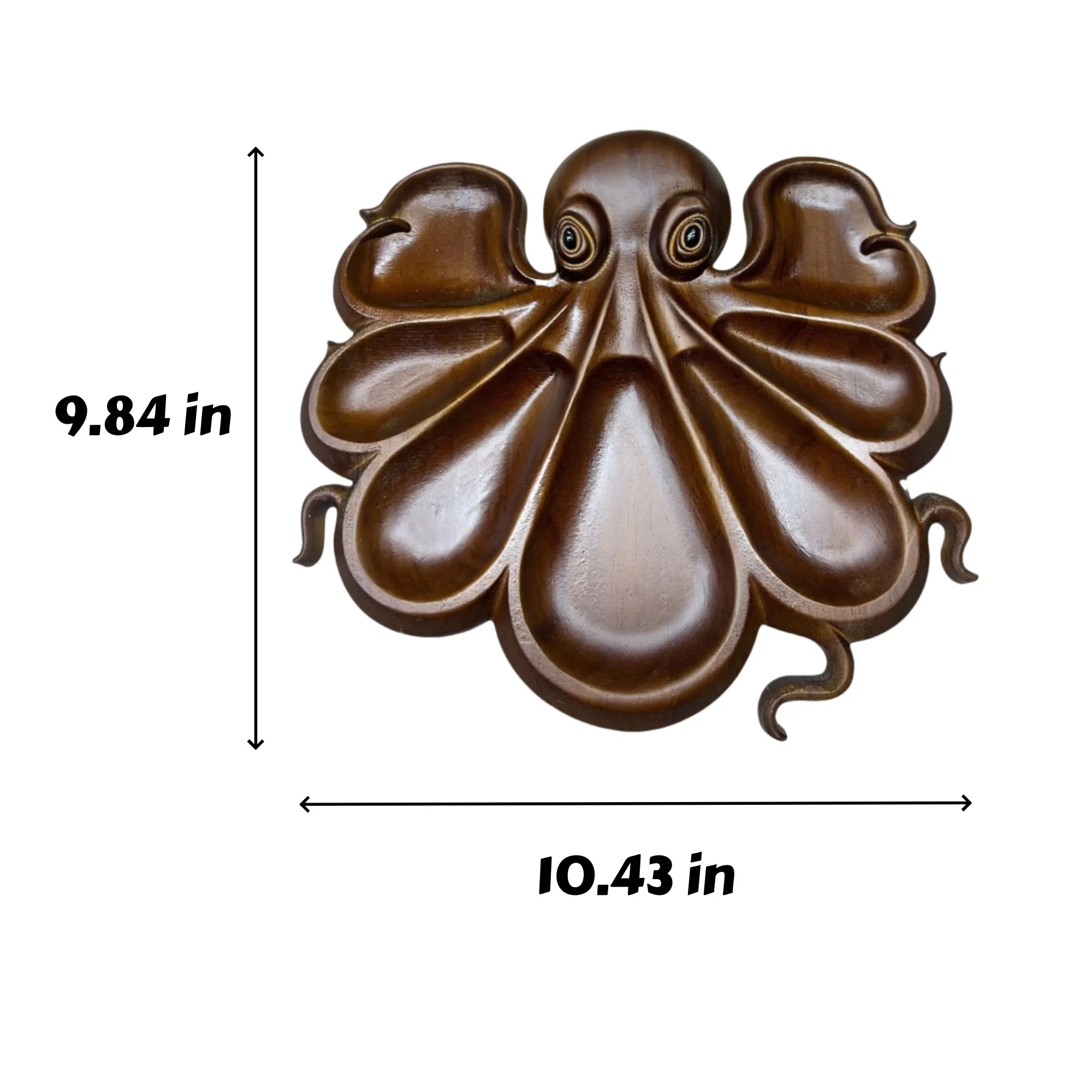 Octopus-Shaped Wooden Kitchen Platter 2