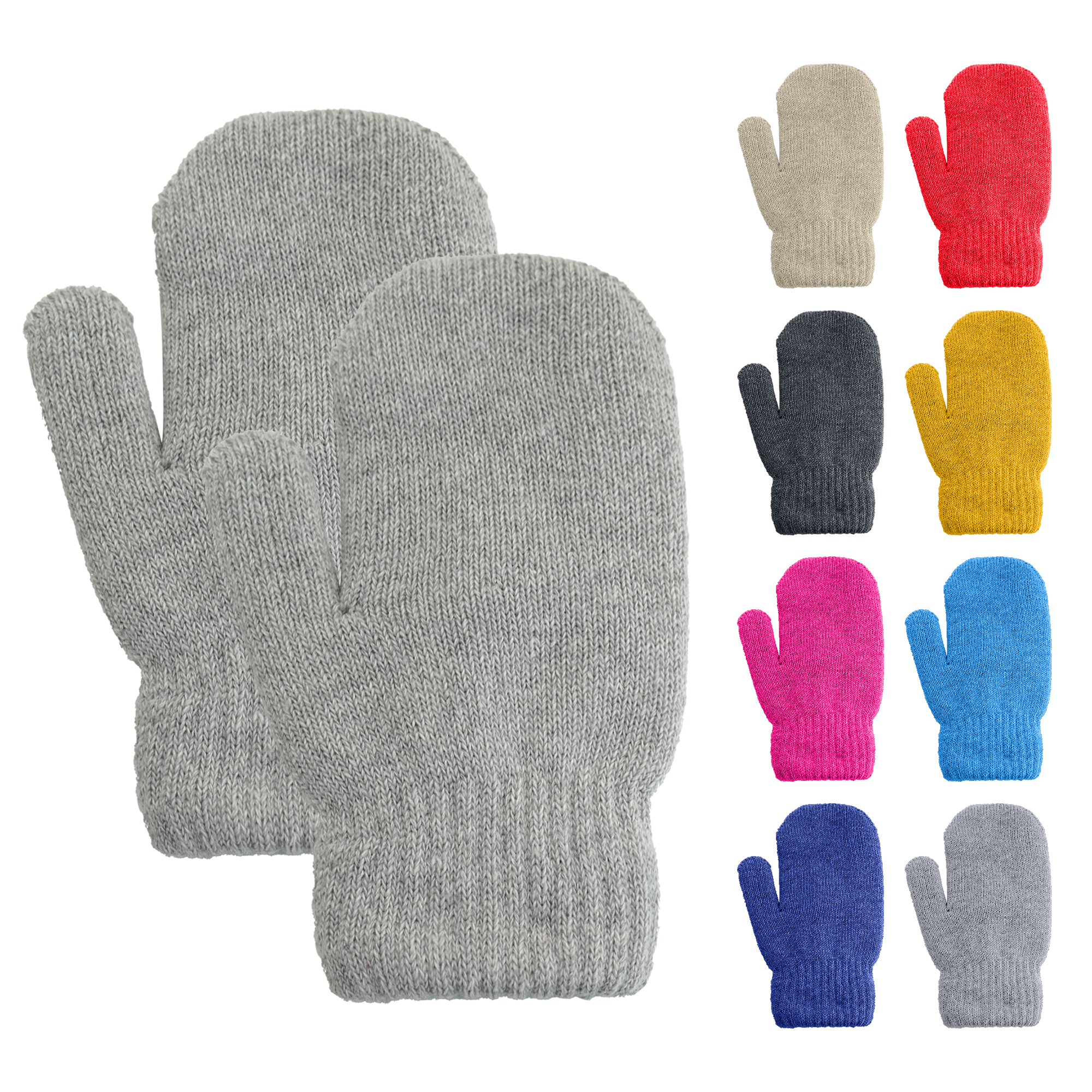 Winter Knit Mittens Gloves With Thermal Fleece Lining 6