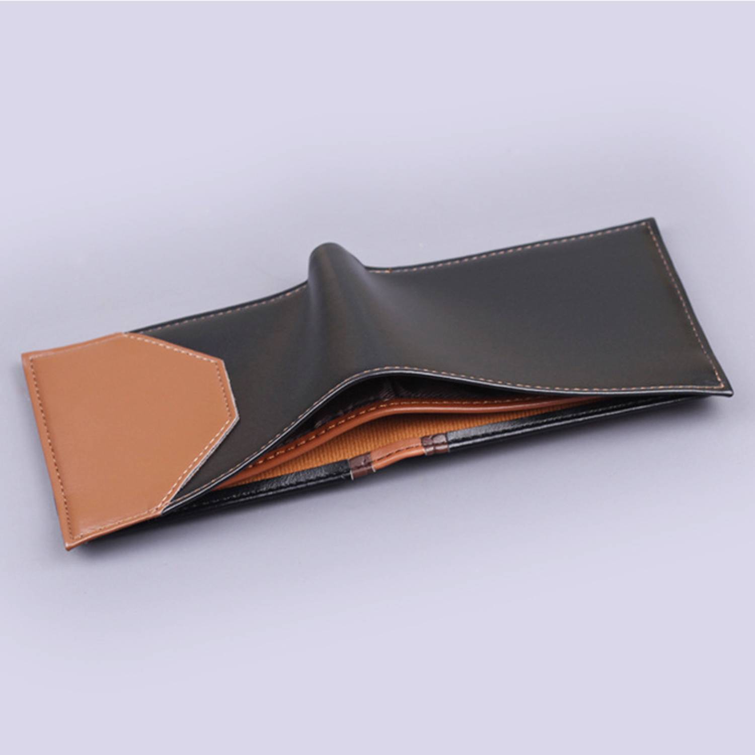 Men PU Leather Bifold Wallet Card Holder 6