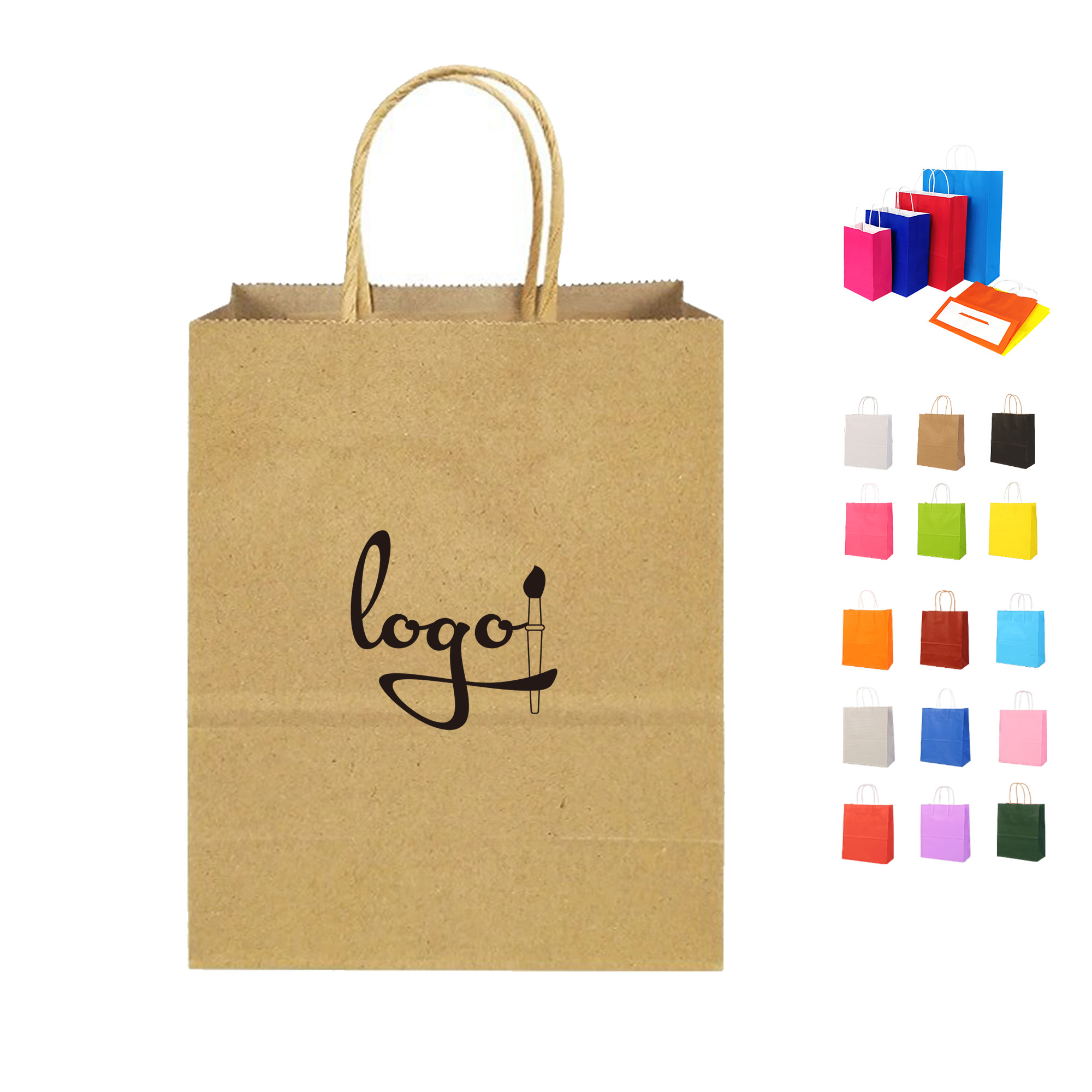 Coloured Kraft Paper Tote Bag 6