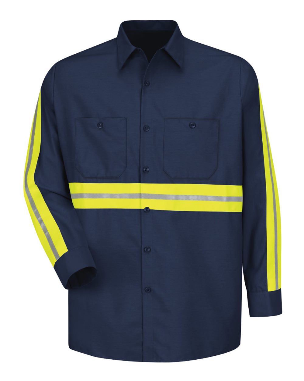 Men's Industrial Enhanced-Visibility Long Sleeve Work Shirt - SP14E 10