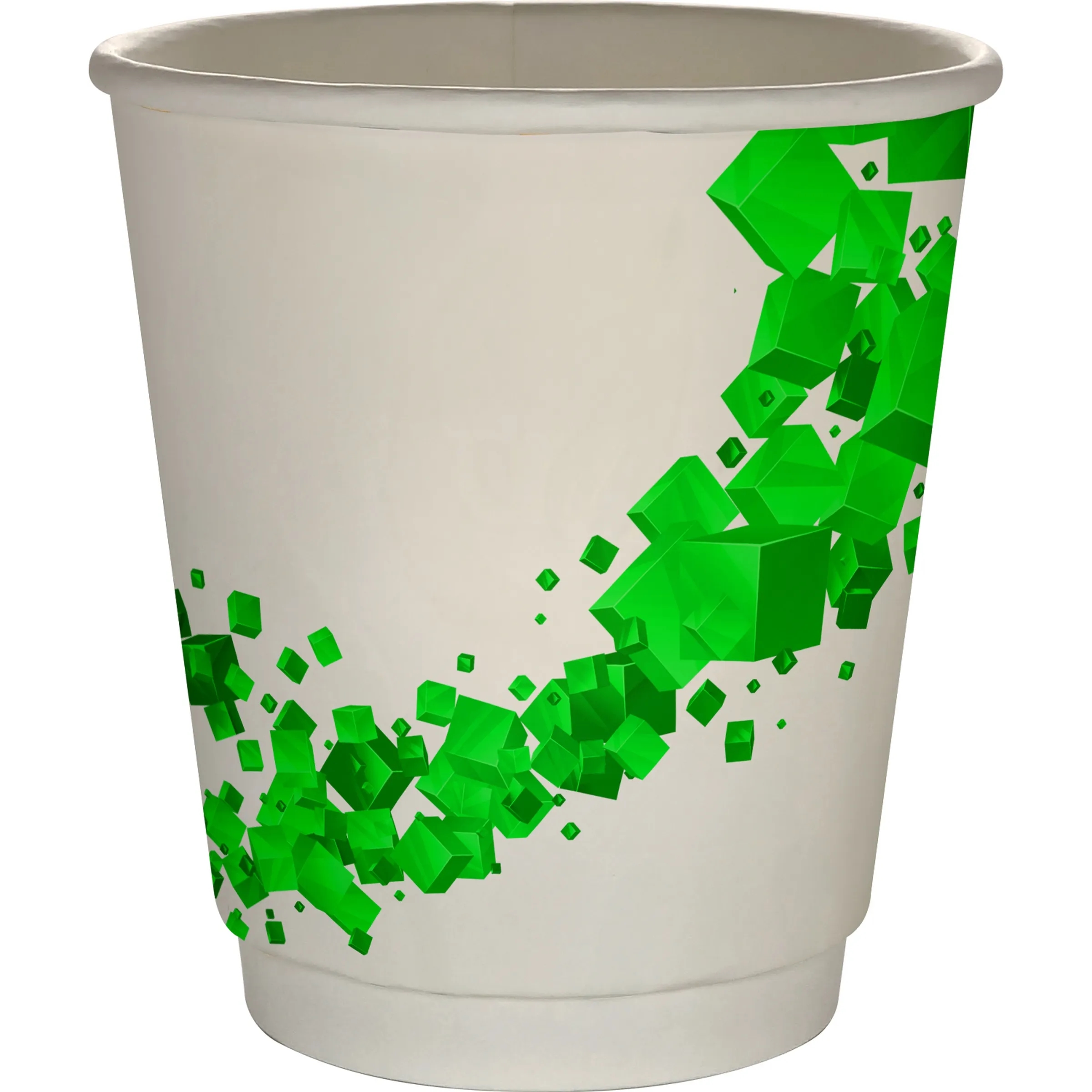 10 oz Full Color Floating Cubes Insulated Paper Cup 15