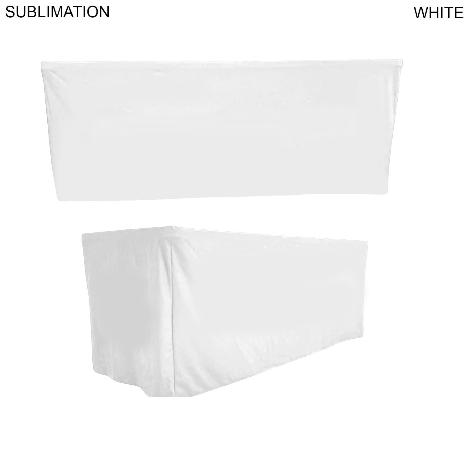 48Hr Quick Ship - Sublimated PREMIUM Box Style Fitted Table Cloth for 6' Table, 4 sided, Closed Back 10