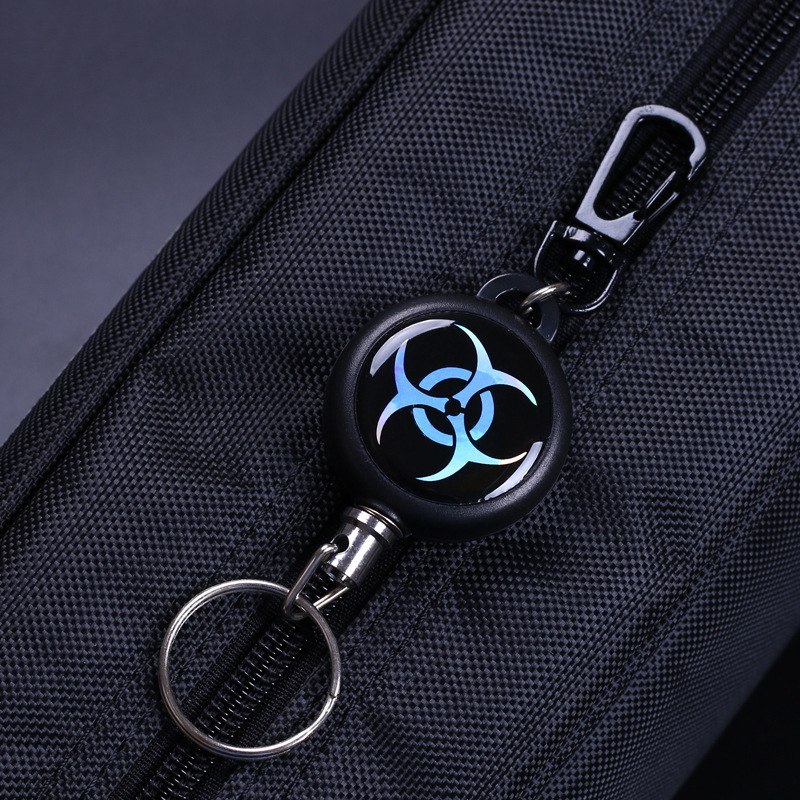 Wire Rope High Resilience Telescopic Keychain / Easy Pull Buckle 5